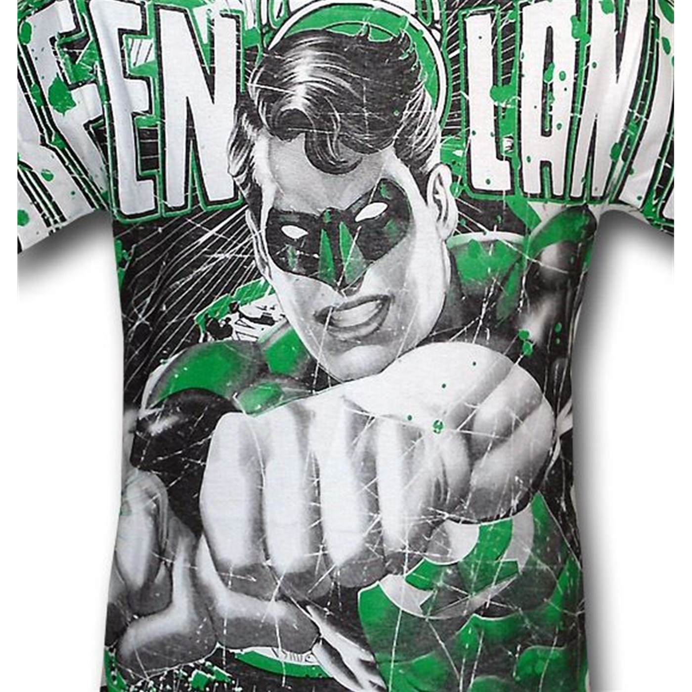Green Lantern Flying All Over Print T-Shirt