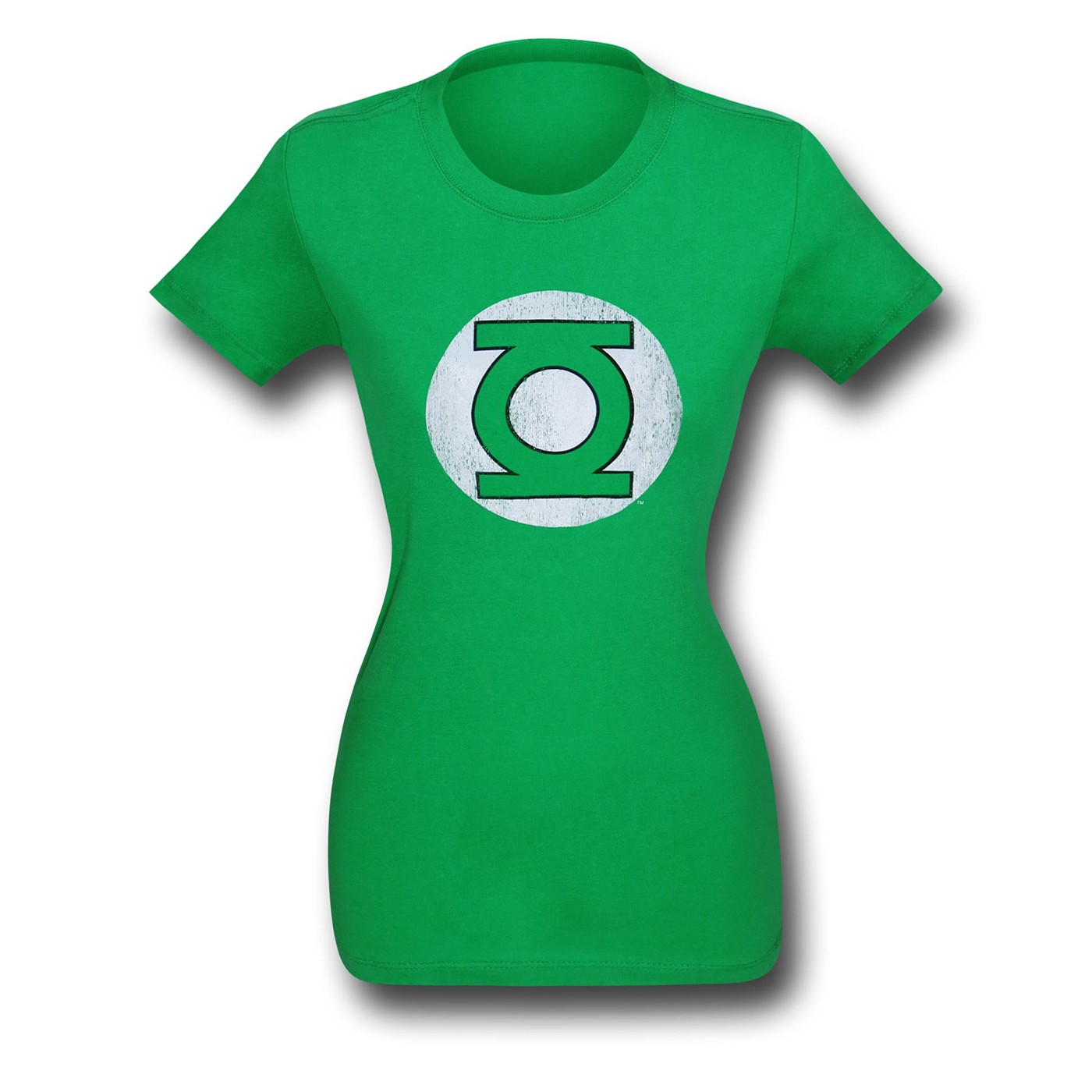 Green Lantern Women's Distressed Symbol T-Shirt