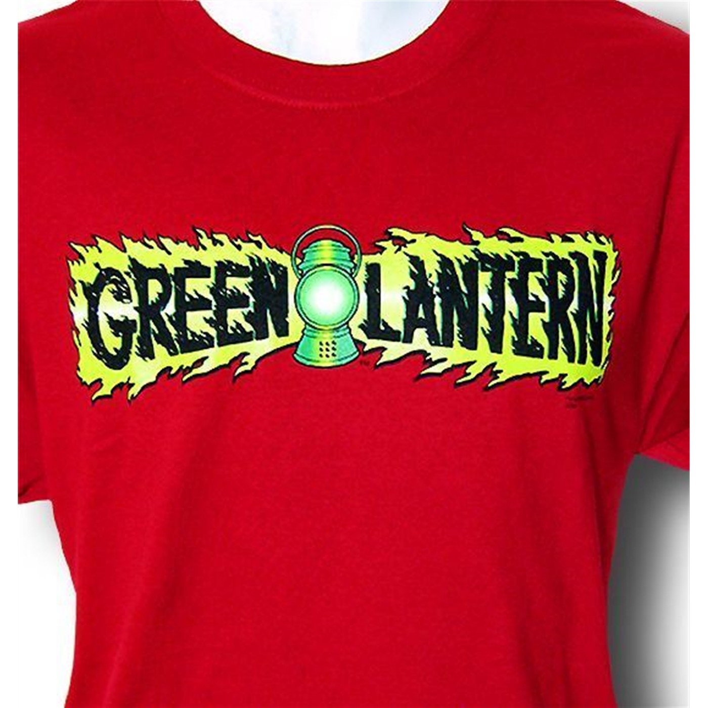 Green Lantern Green Lettered Logo Red T-Shirt