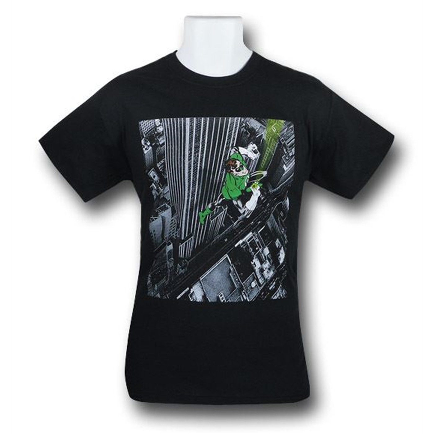 Green Lantern Photoreal Urban Flight T-Shirt