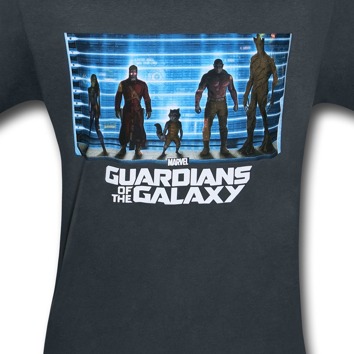 Guardians of the Galaxy Line-Up Charcoal T-Shirt