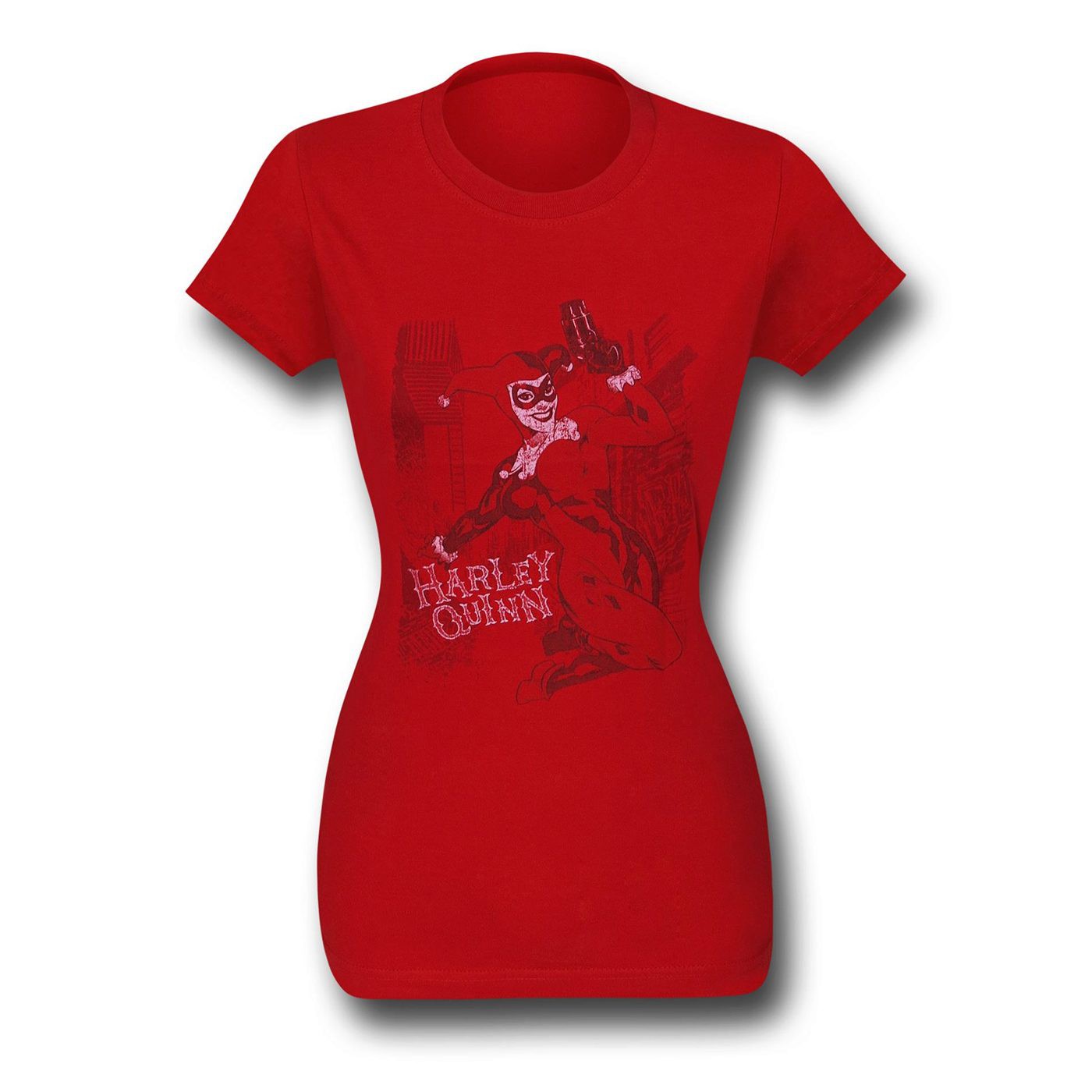 Harley Quinn on Red Women's T-Shirt