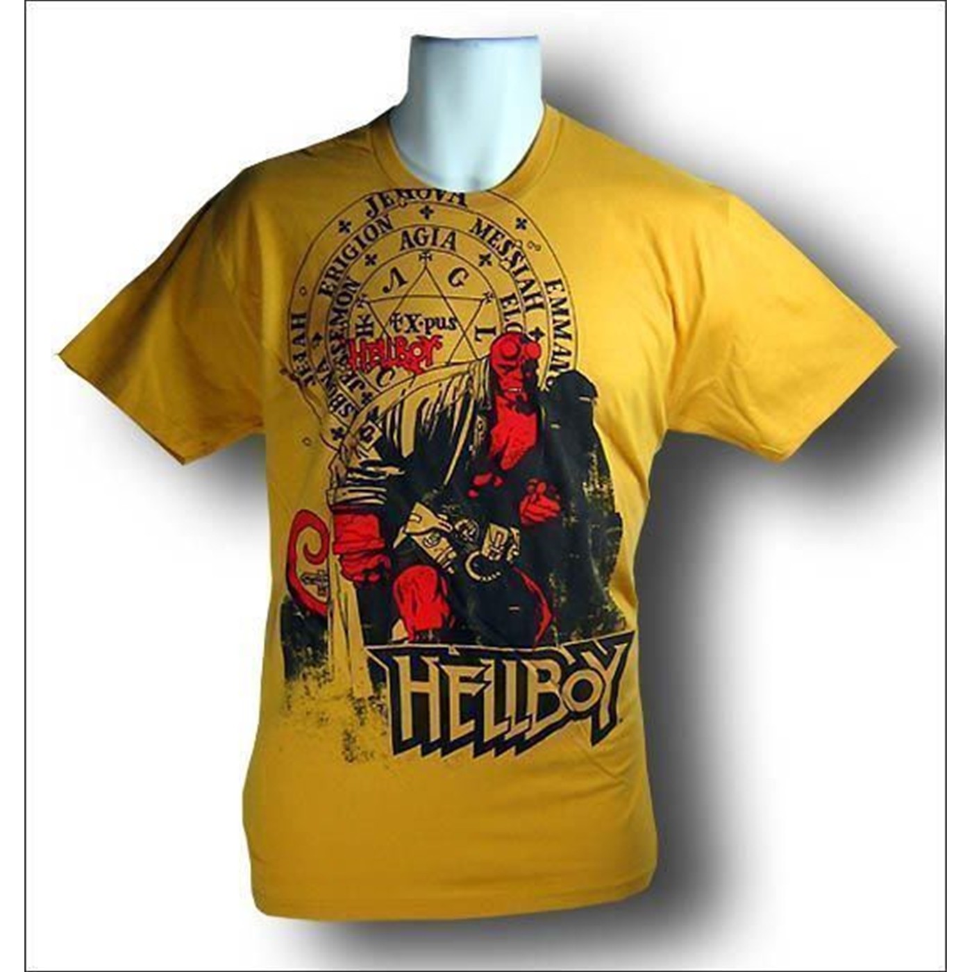 Hellboy Mustard Glyphs T-Shirt