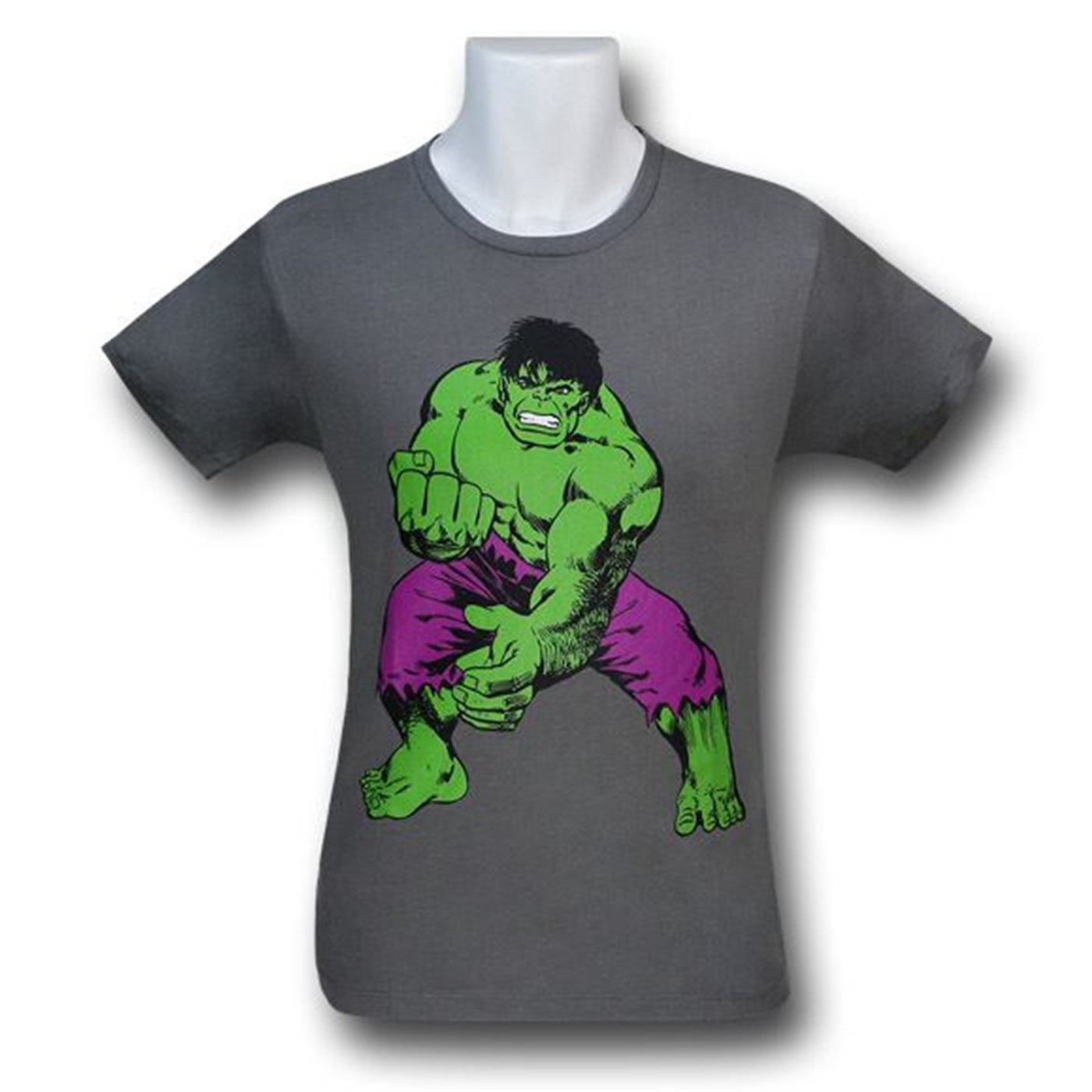 Hulk Big Print Charcoal 30 Single T-Shirt