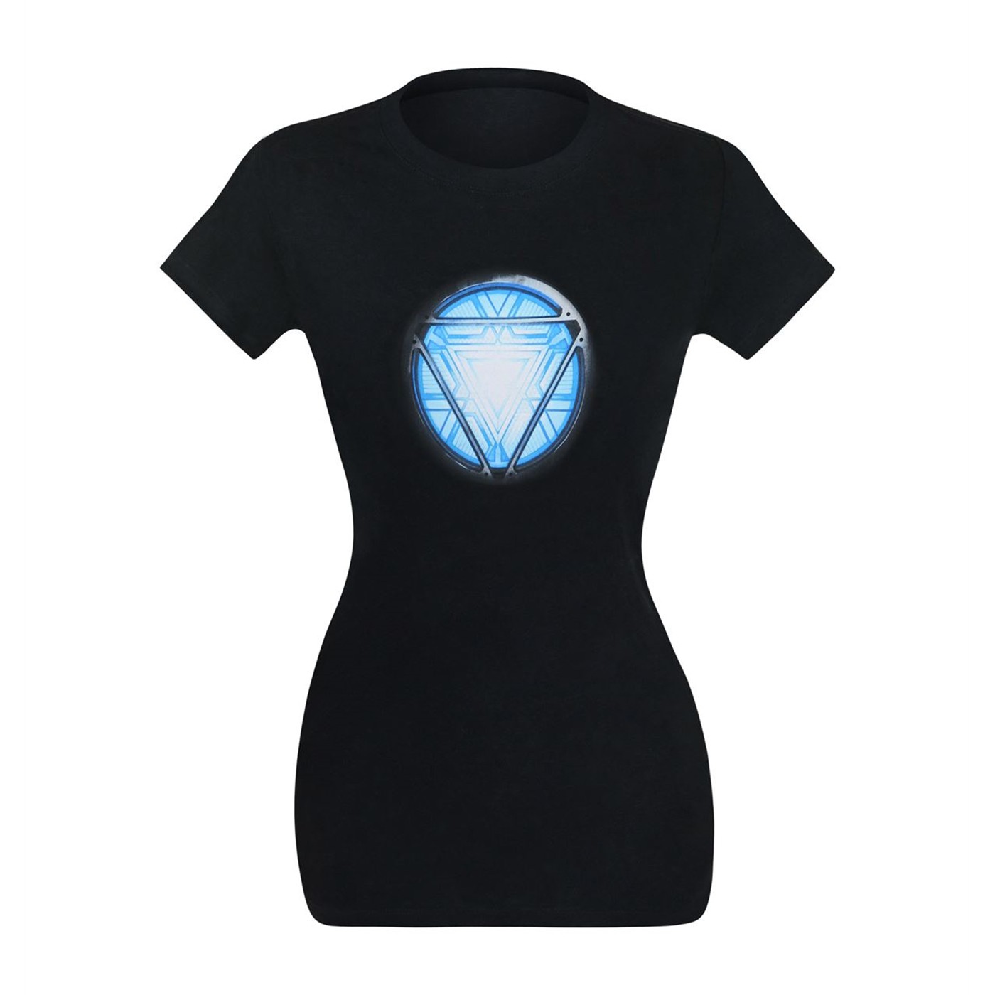 Iron Man Arc Reactor Women's Black T-Shirt