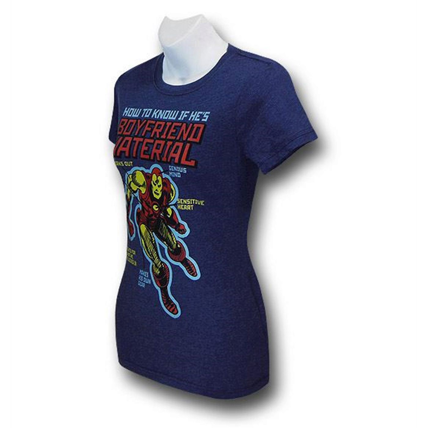 Iron Man Boyfriend Material Juniors T-Shirt