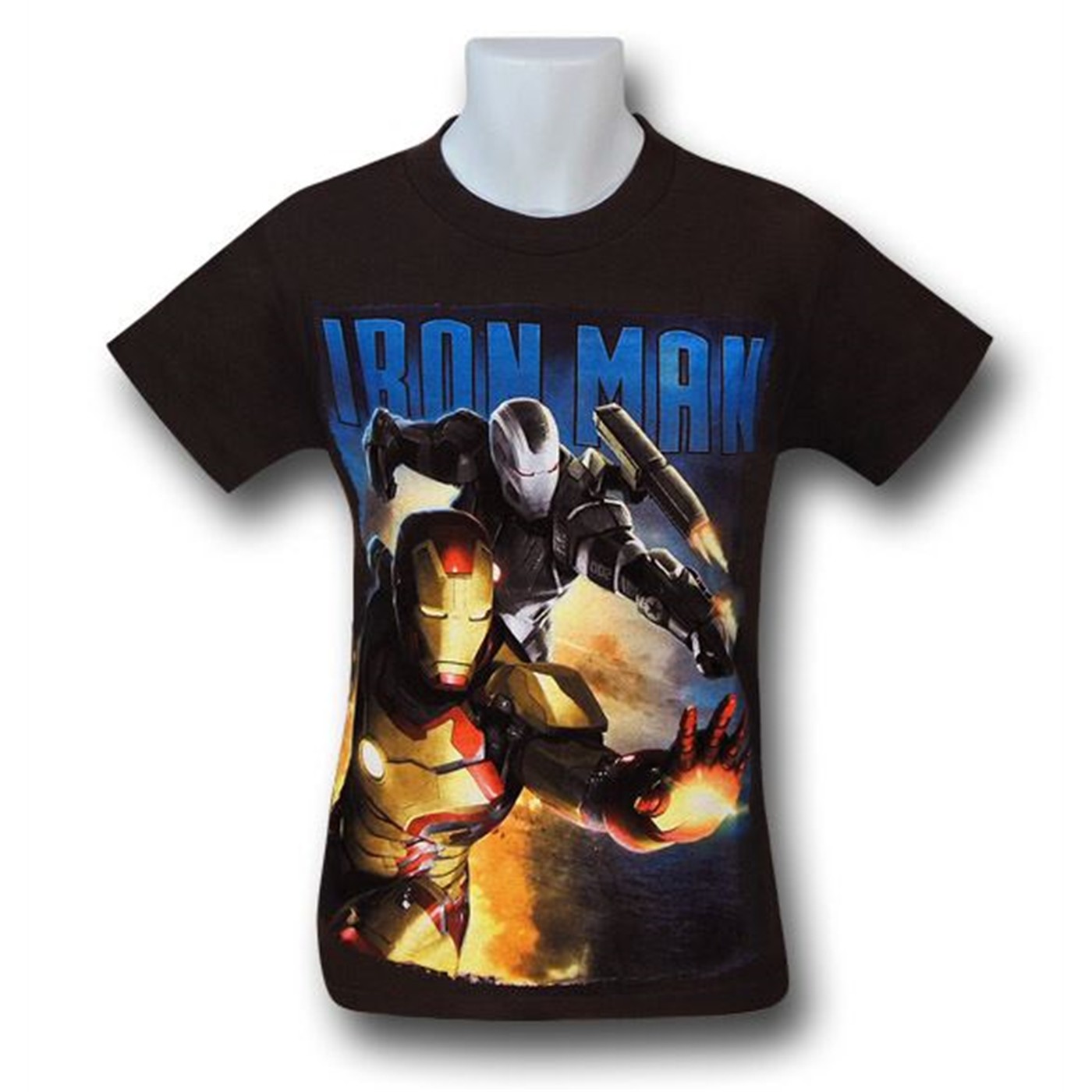 Iron Man Blast Team on Brown T-Shirt