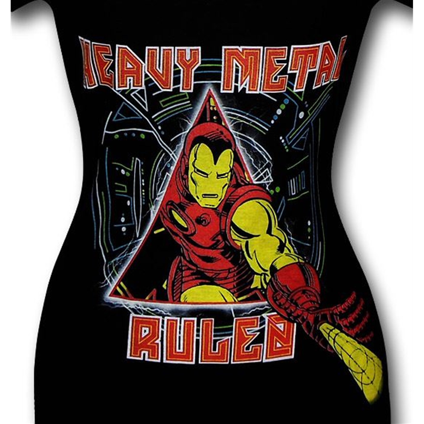 Iron Man Heavy Metal Rules Juniors T-Shirt