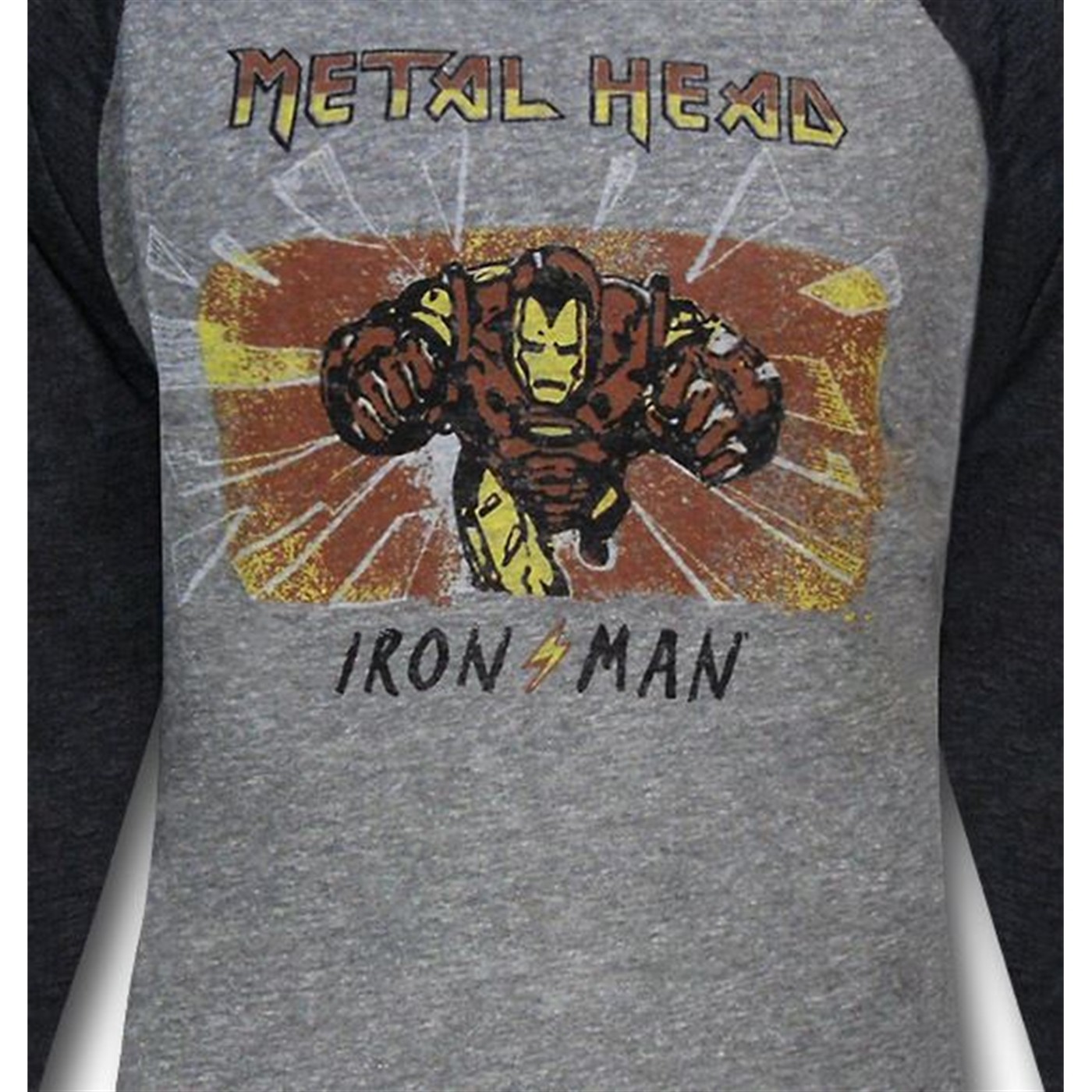 Iron Man Metal Head Long Sleeve Junk Food T-Shirt