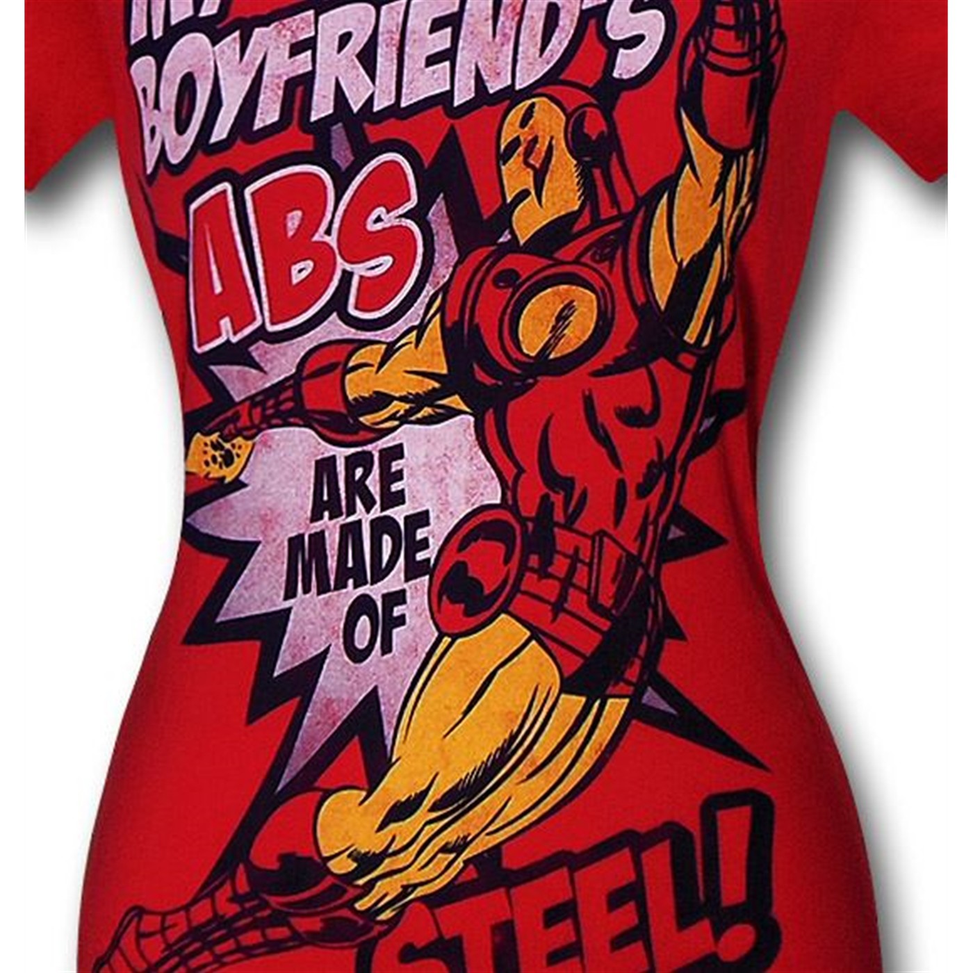 Iron Man Boyfriend's Steel Abs Women's T-Shirt