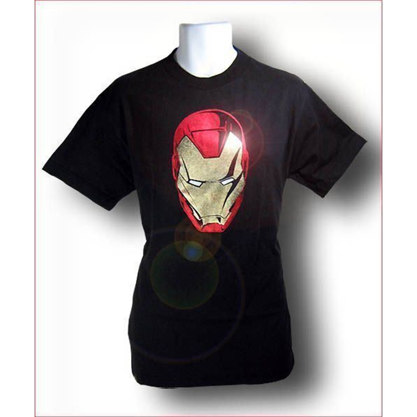 Iron Man T-Shirt Helmet Head Foil