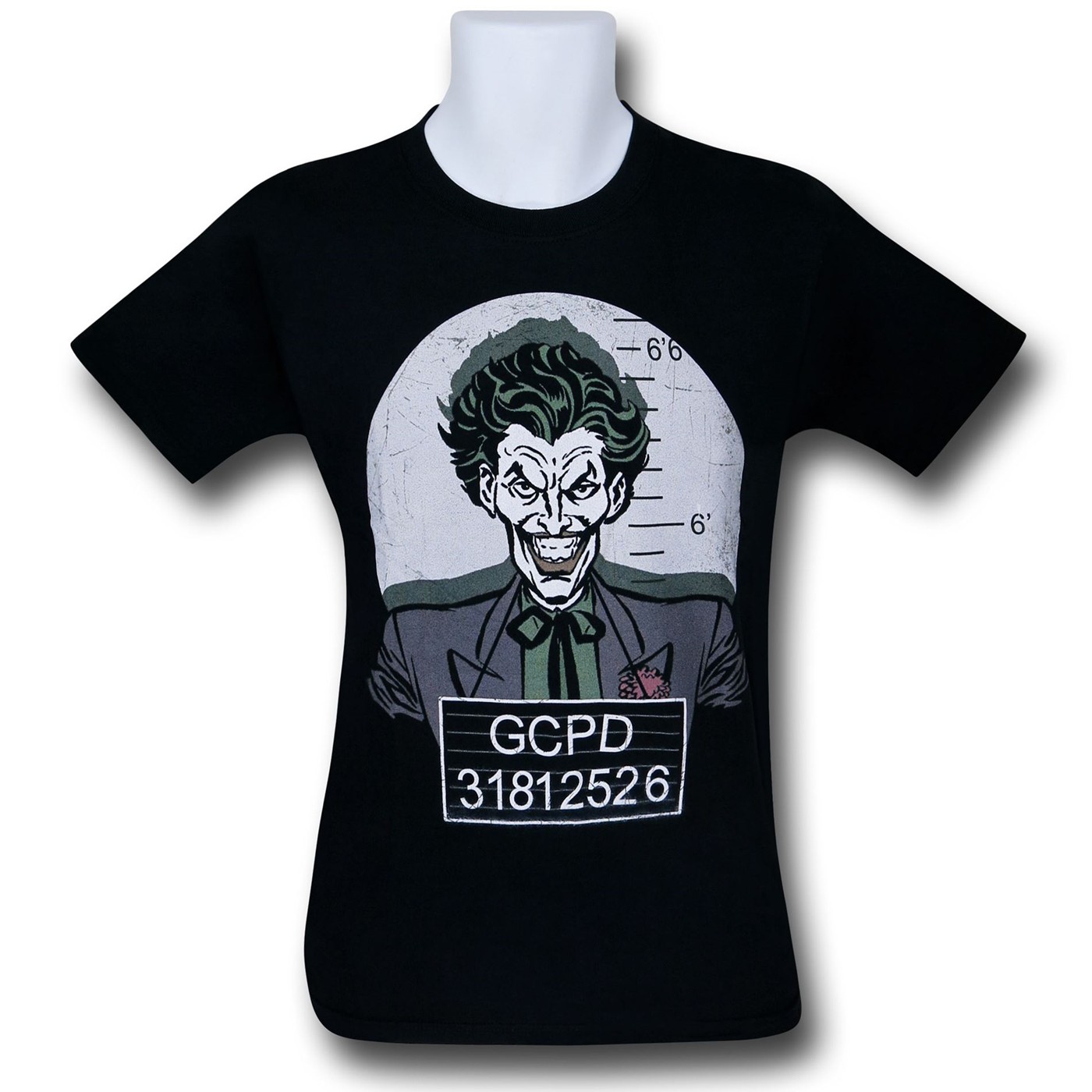 Joker Mugshot Black T-Shirt