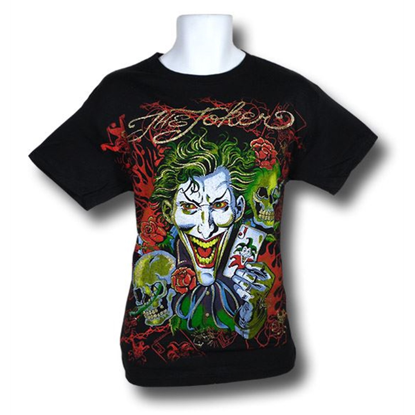 Joker Tattoo and Glitter T-Shirt