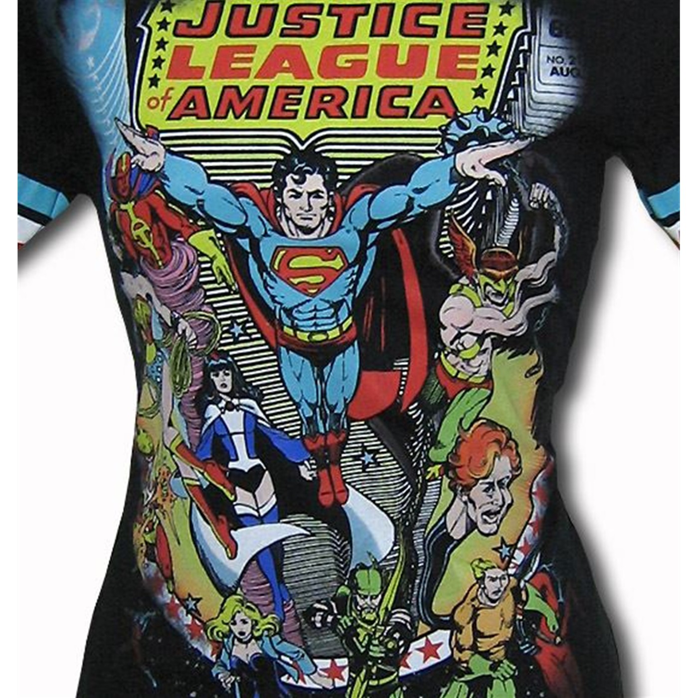 Justice League Jr Womens Black Athletic T-Shirt