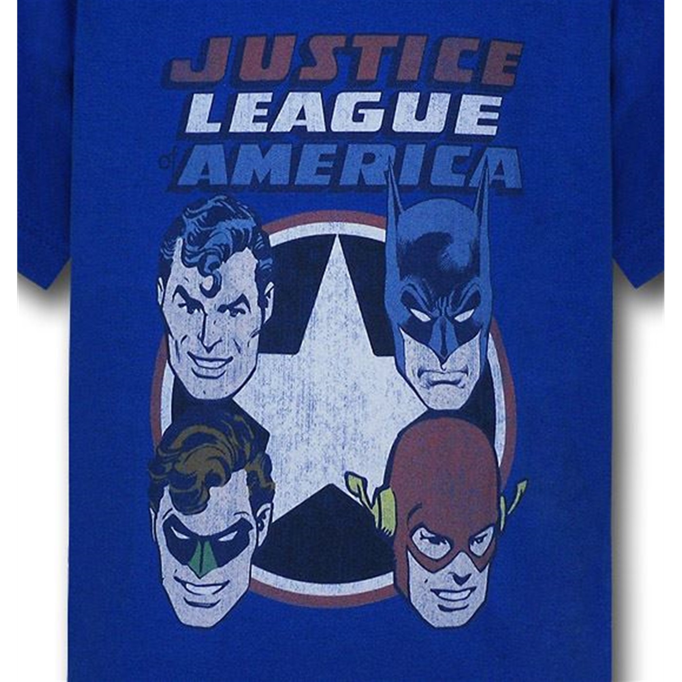 Justice League Kids 4 Heads Distressed T-Shirt