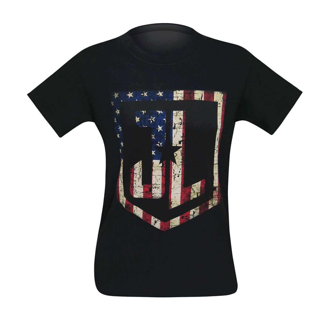 Justice League Movie American Flag Logo Men's T-Shirt
