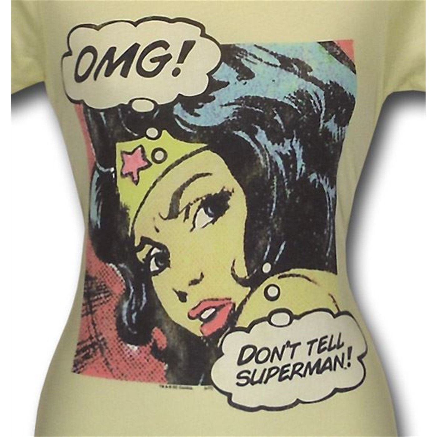 Wonder Woman Jr Womens OMG! Junk Food T-Shirt