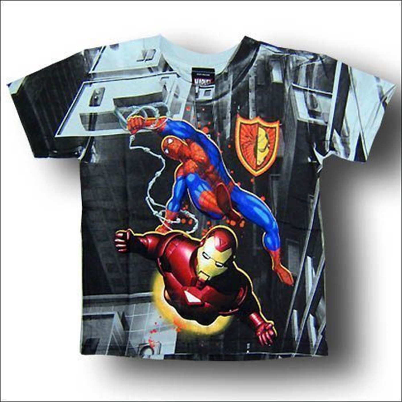 Spiderman and Iron Man Juvenile T-Shirt