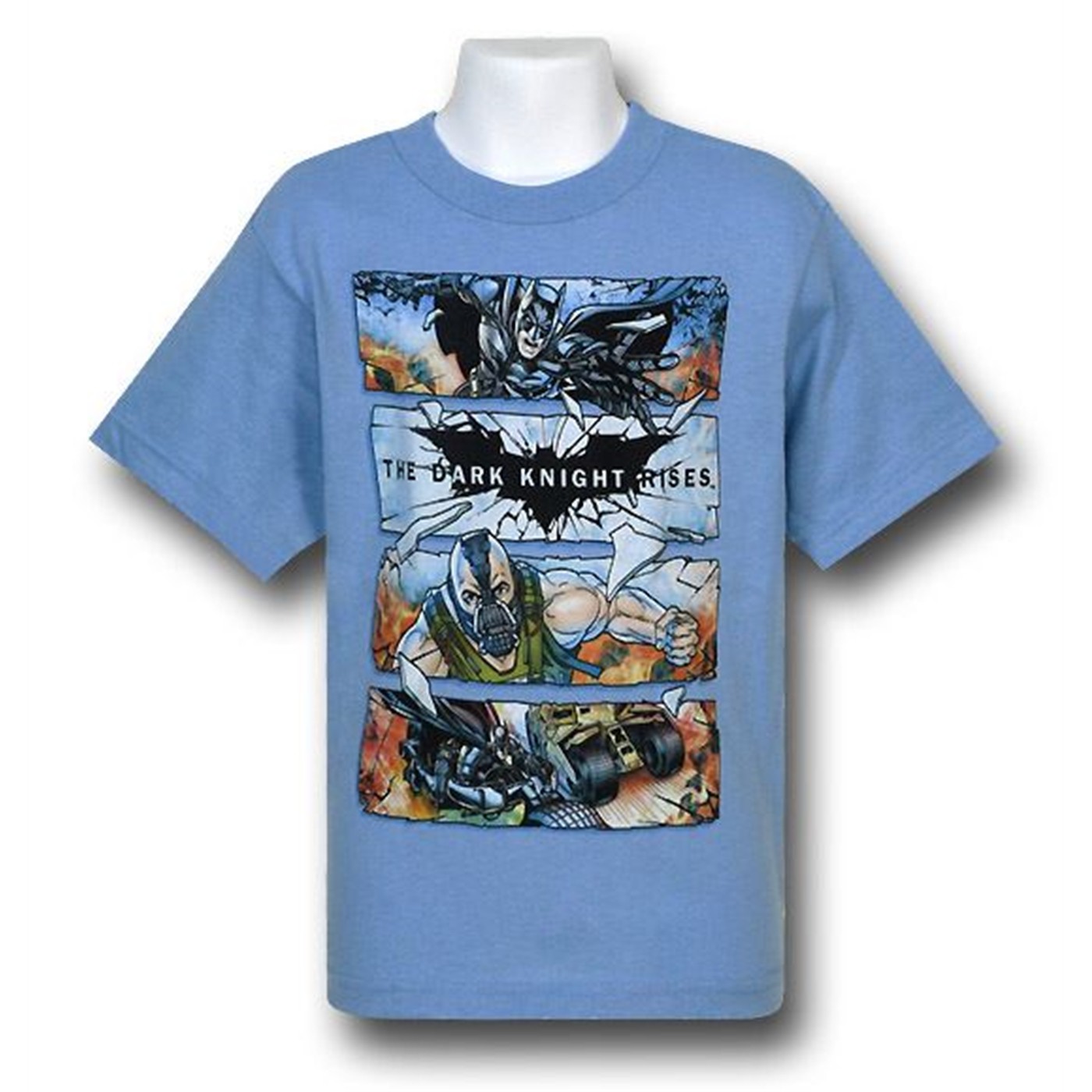 Dark Knight Rises Batman & Bane Battle Panels Kids T-Shirt