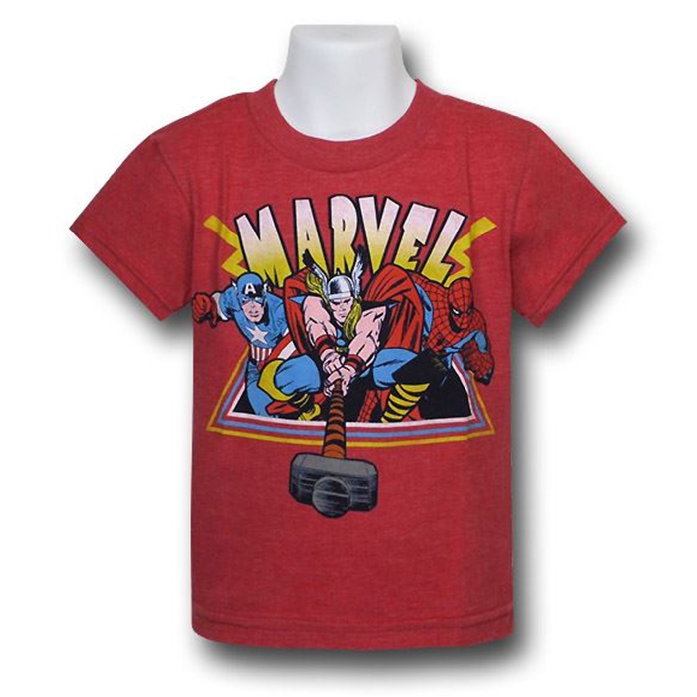 Marvel Heroes Red Kids 30 Single T-Shirt