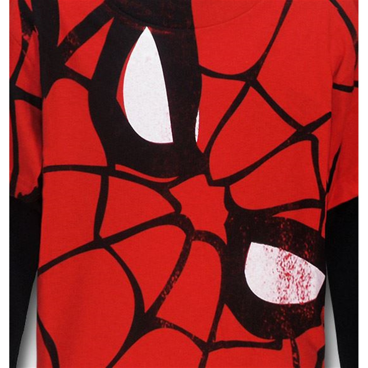 Spiderman Mask Double Sleeve Kids T-Shirt