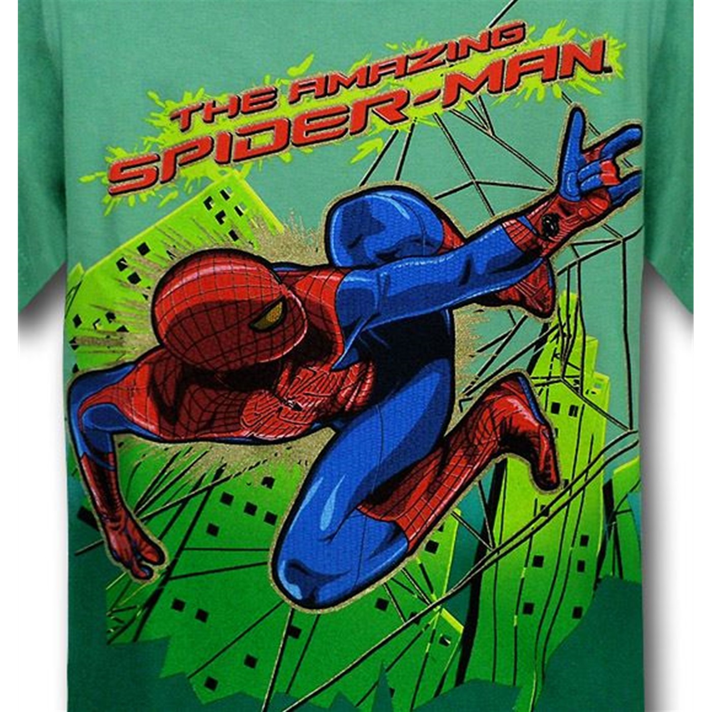 Spider-Man Movie Green City Kids T-Shirt