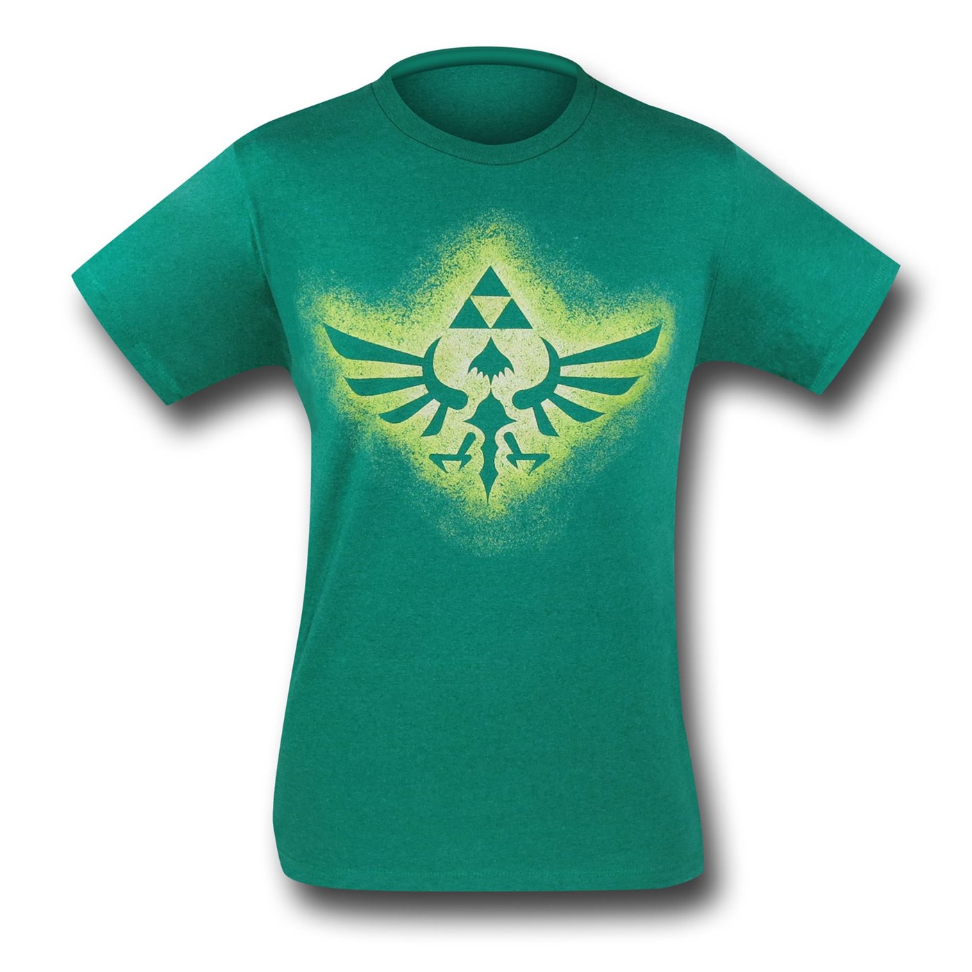 Zelda Soaring Triforce Heather Green T-Shirt