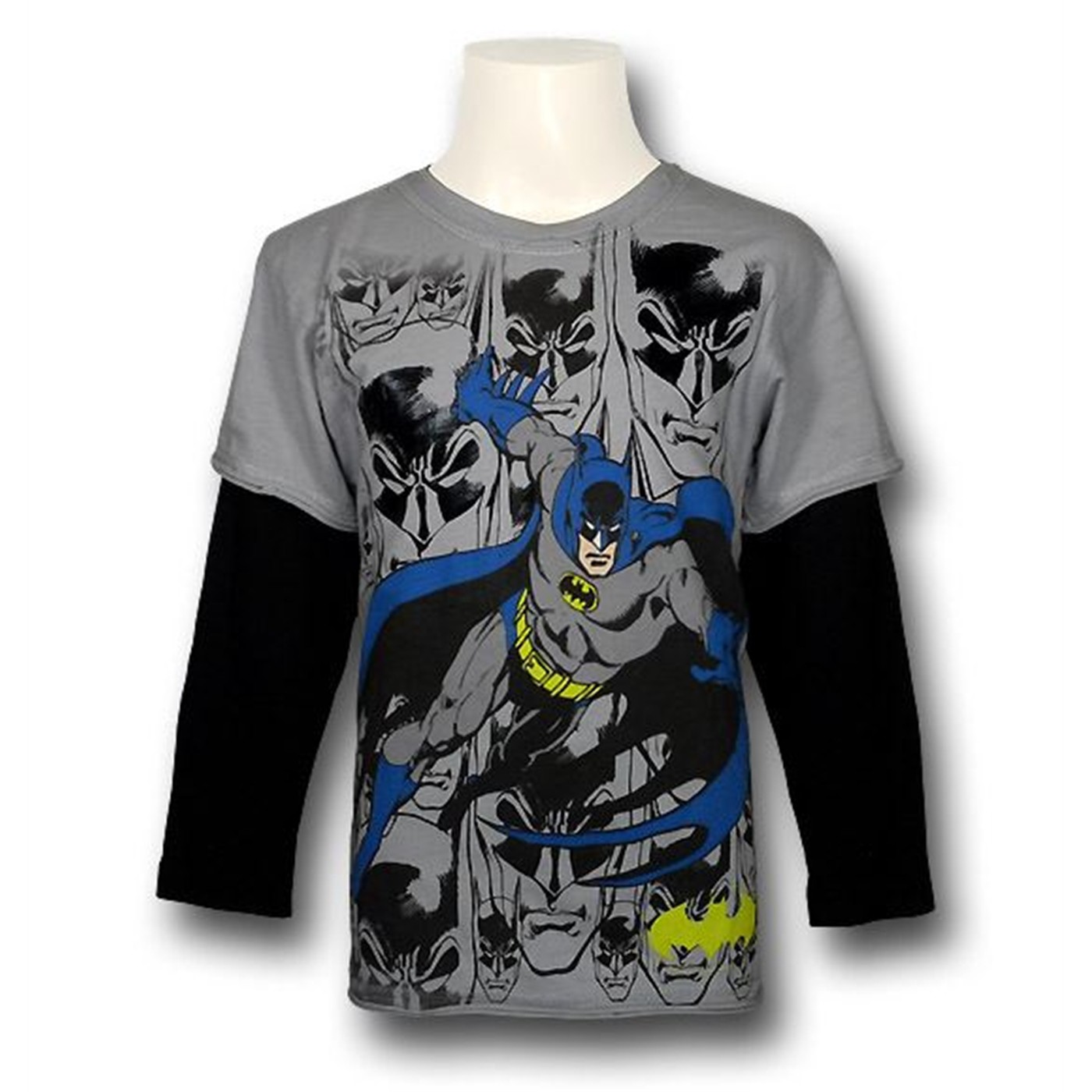 Batman Juvy 30s Faces Long Sleeve T-Shirt