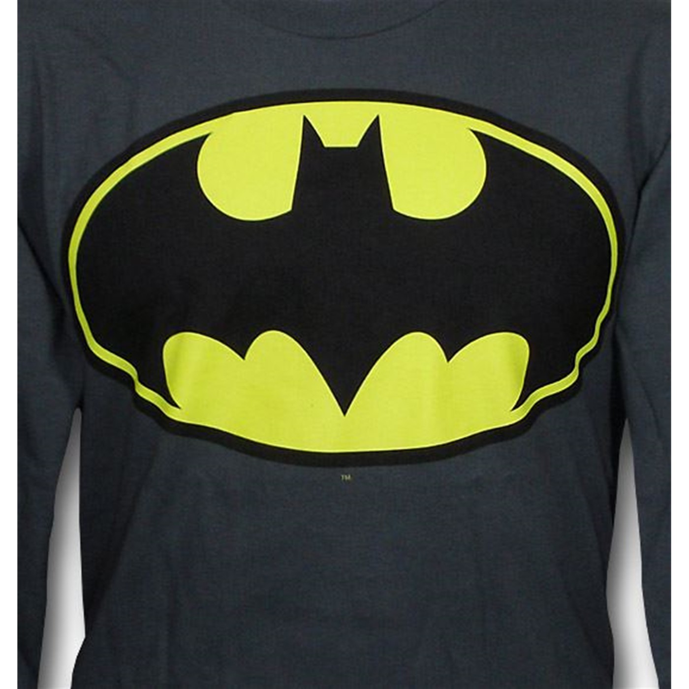 Batman Symbol II Gray Long Sleeve T-Shirt
