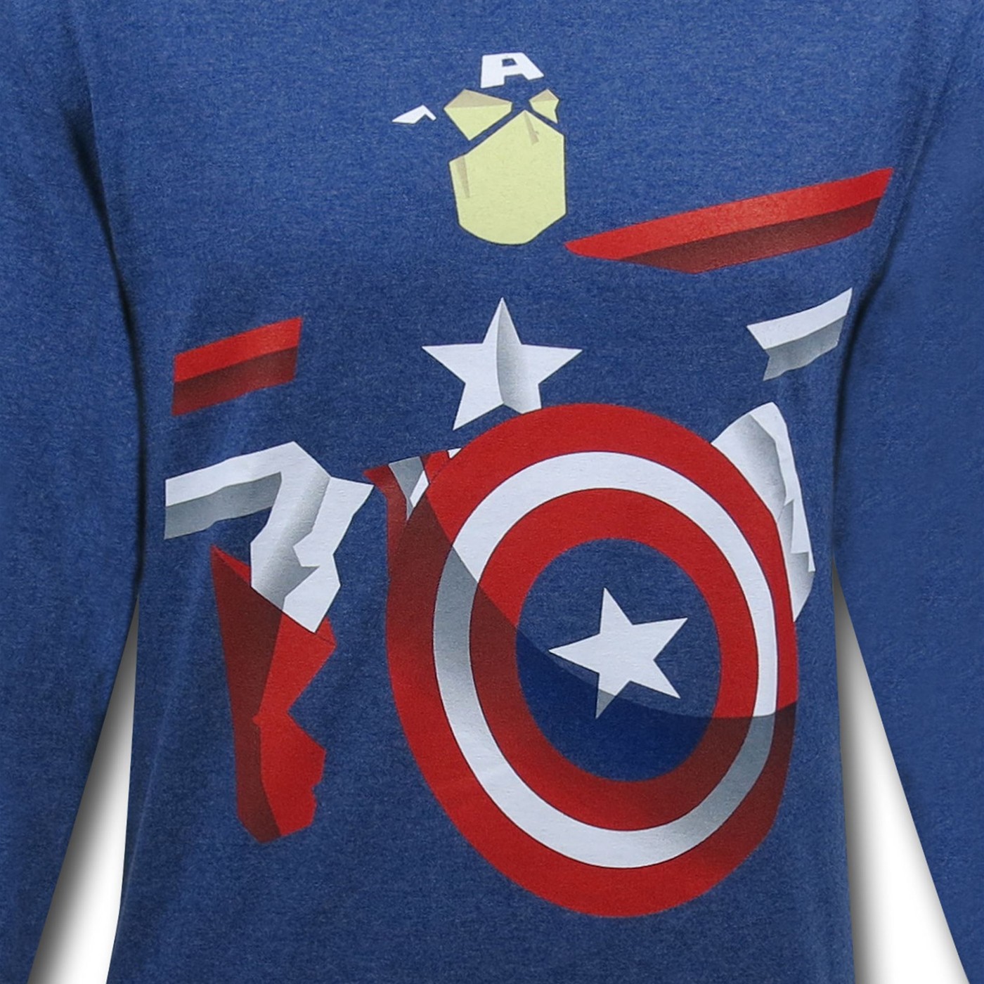 Captain America Stripes Long Sleeve T-Shirt