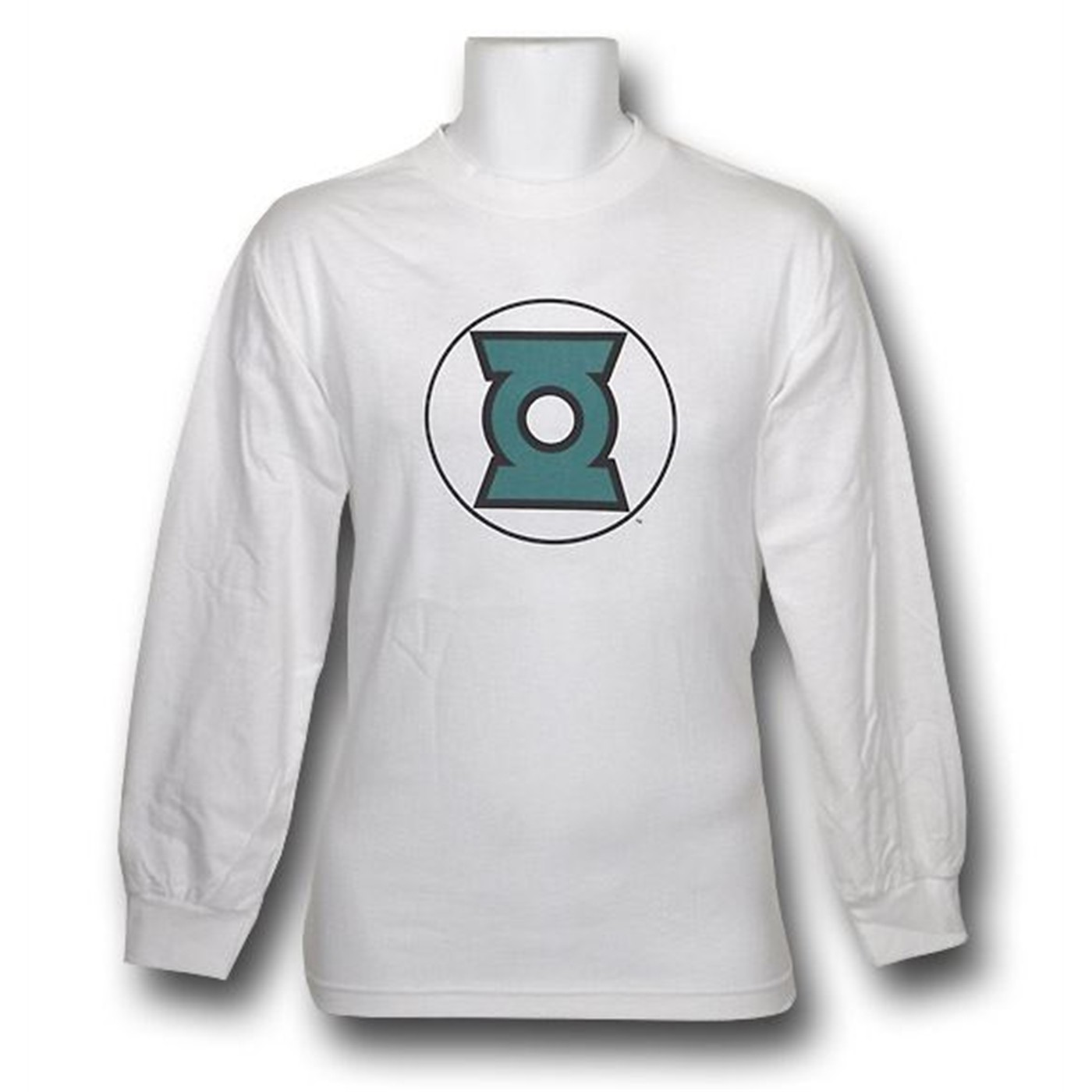 Green Lantern Modern Symbol White Long Sleeve T-Shirt