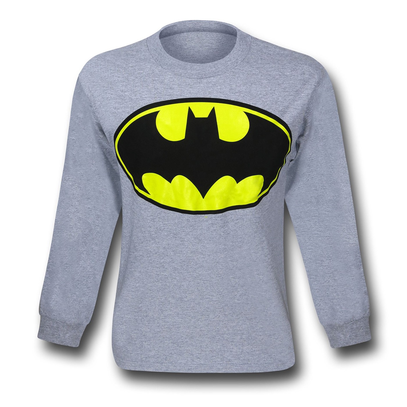 Batman Symbol Long Sleeve Grey T-Shirt