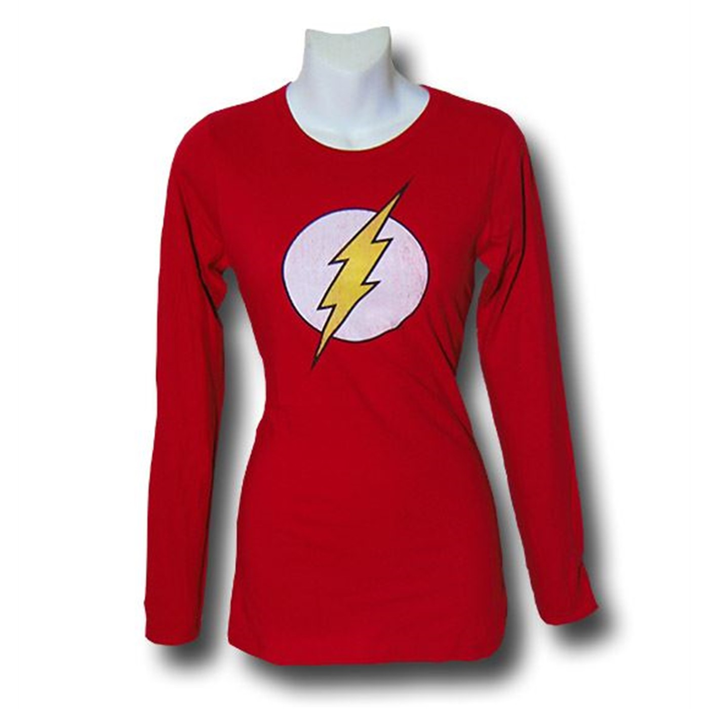 Flash Women's Long Sleeve T-Shirt Distressed Symbol