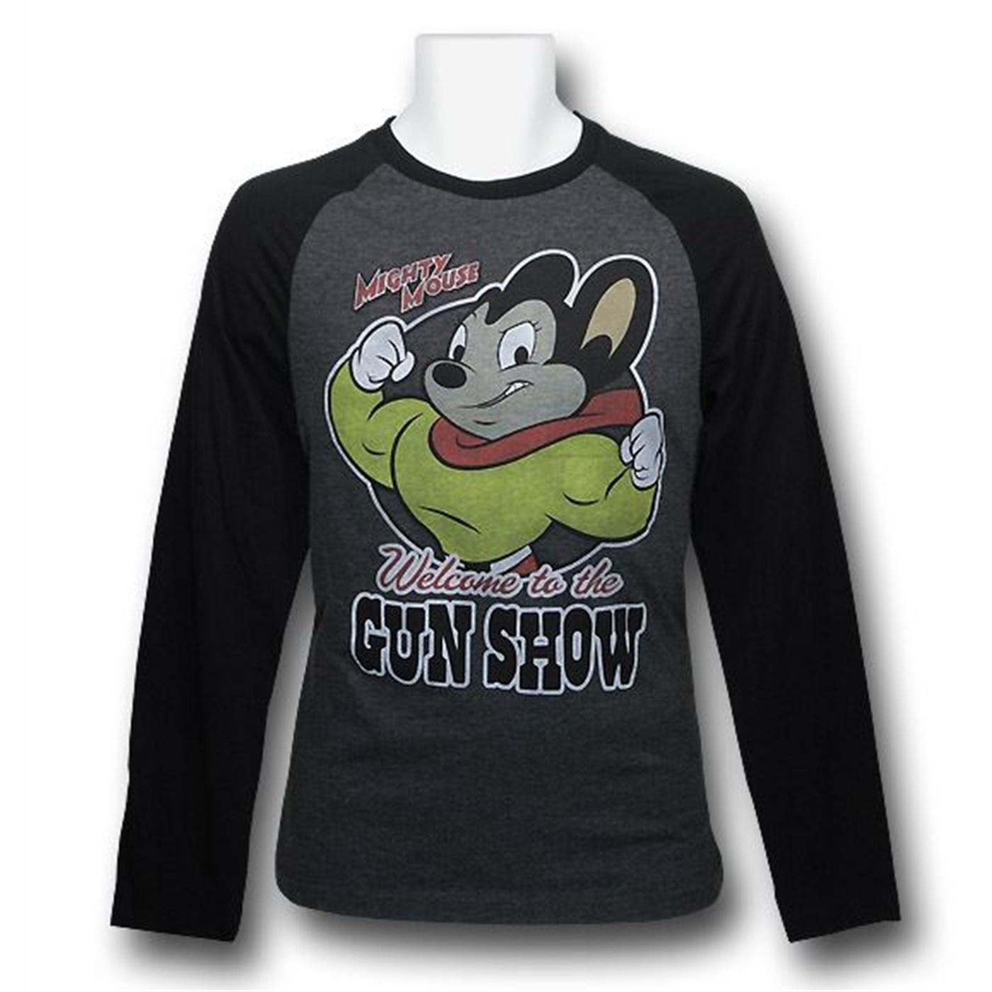 Mighty Mouse Gun Show Long Sleeve T-Shirt