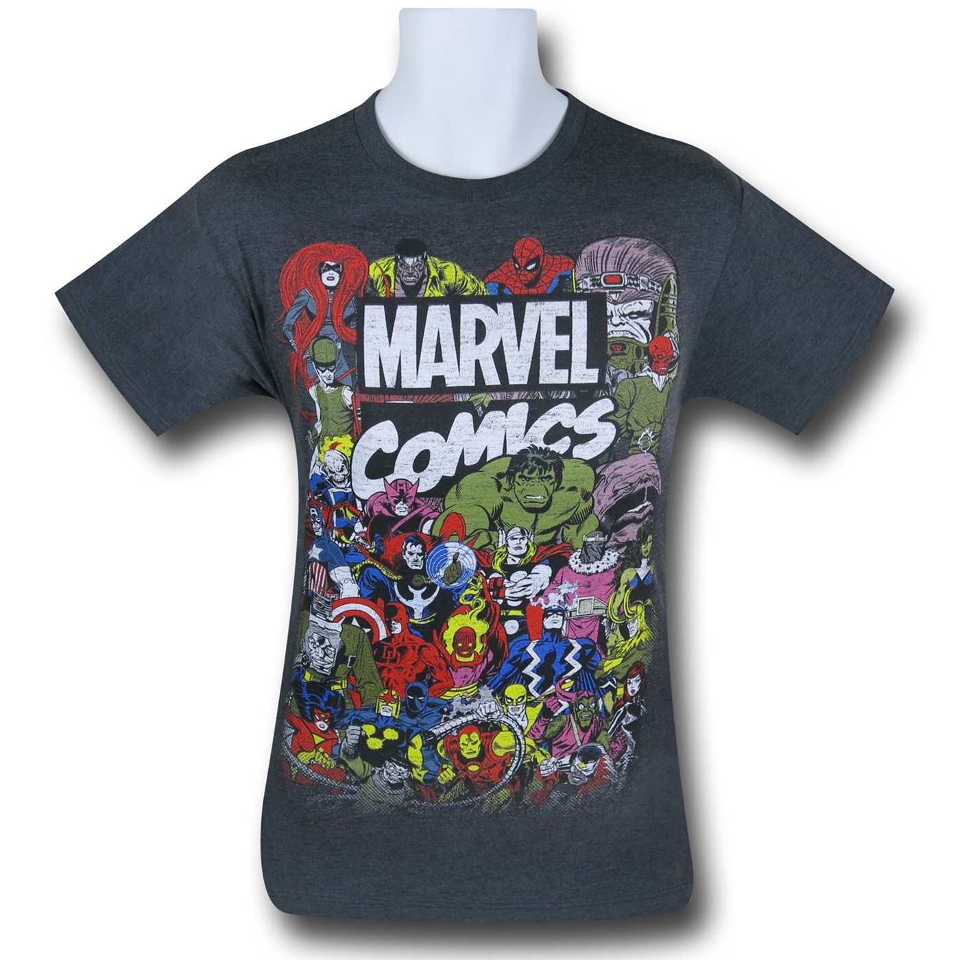Marvel Comics Group Charcoal TShirt