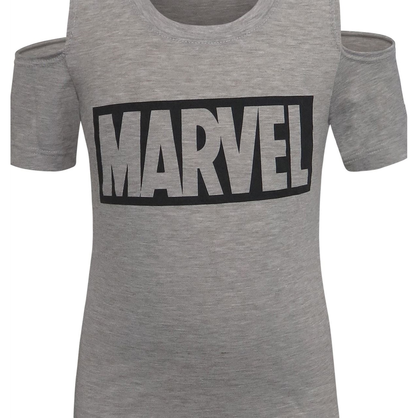 Marvel Logo Cold Shoulder Girls' T-Shirt