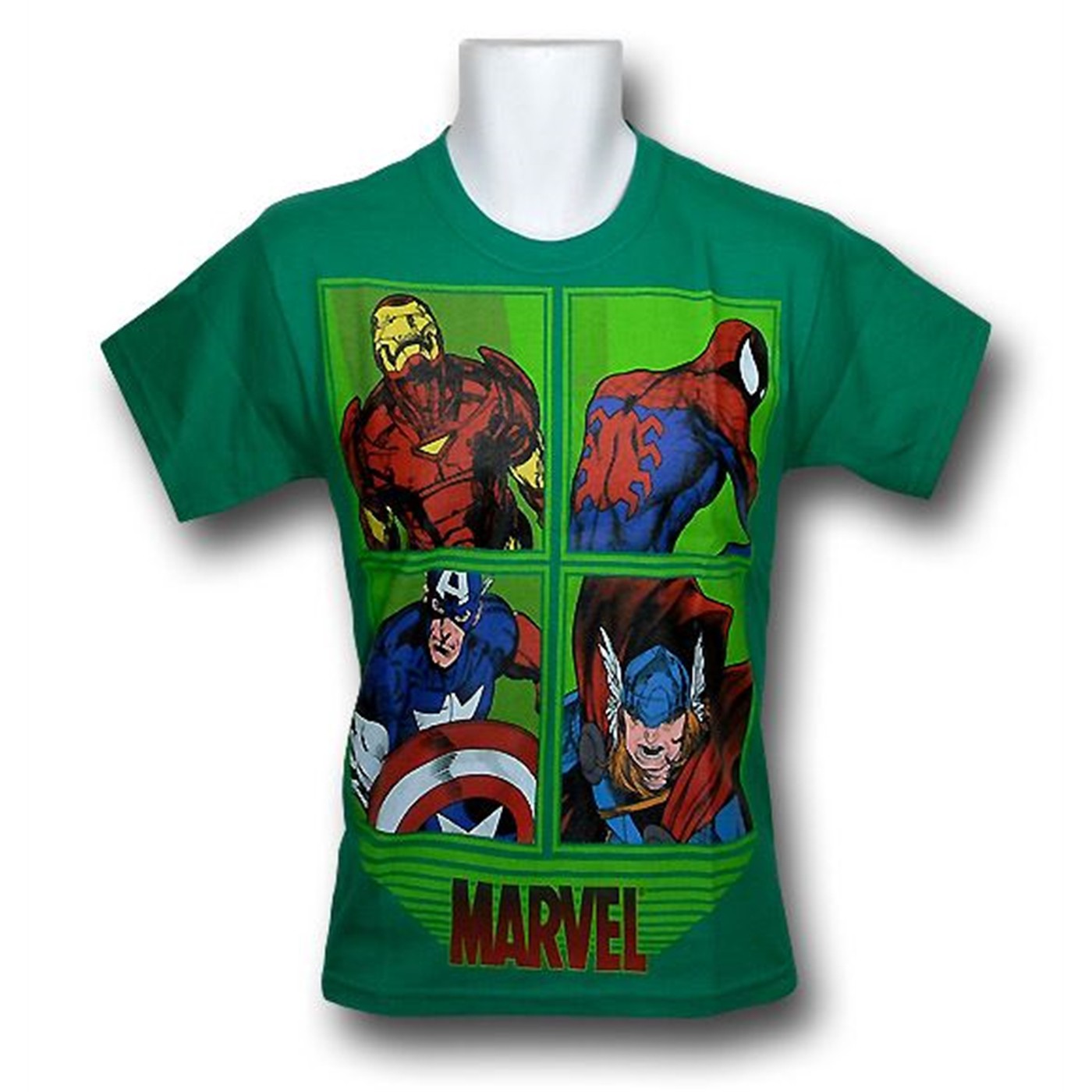 Marvel Heroes Youth 4 Square T-Shirt