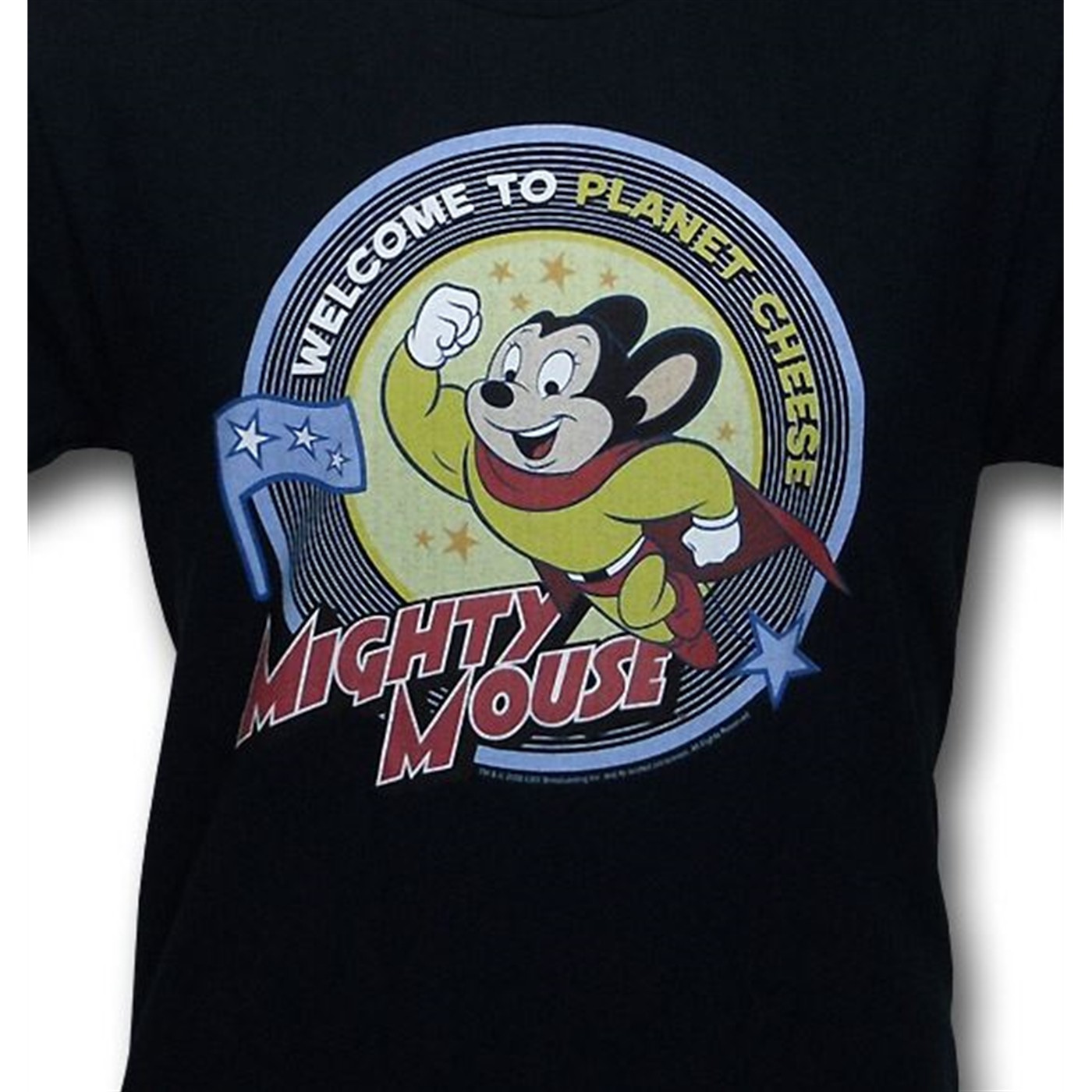 Mighty Mouse Planet Cheese T-Shirt