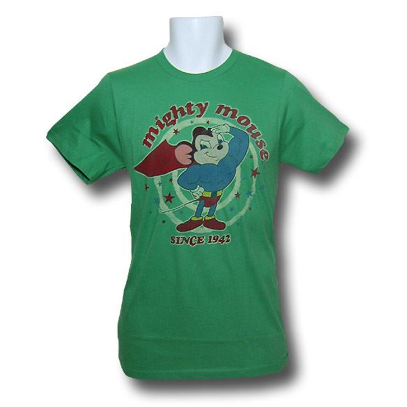 Mighty Mouse Vintage with Stars T-Shirt