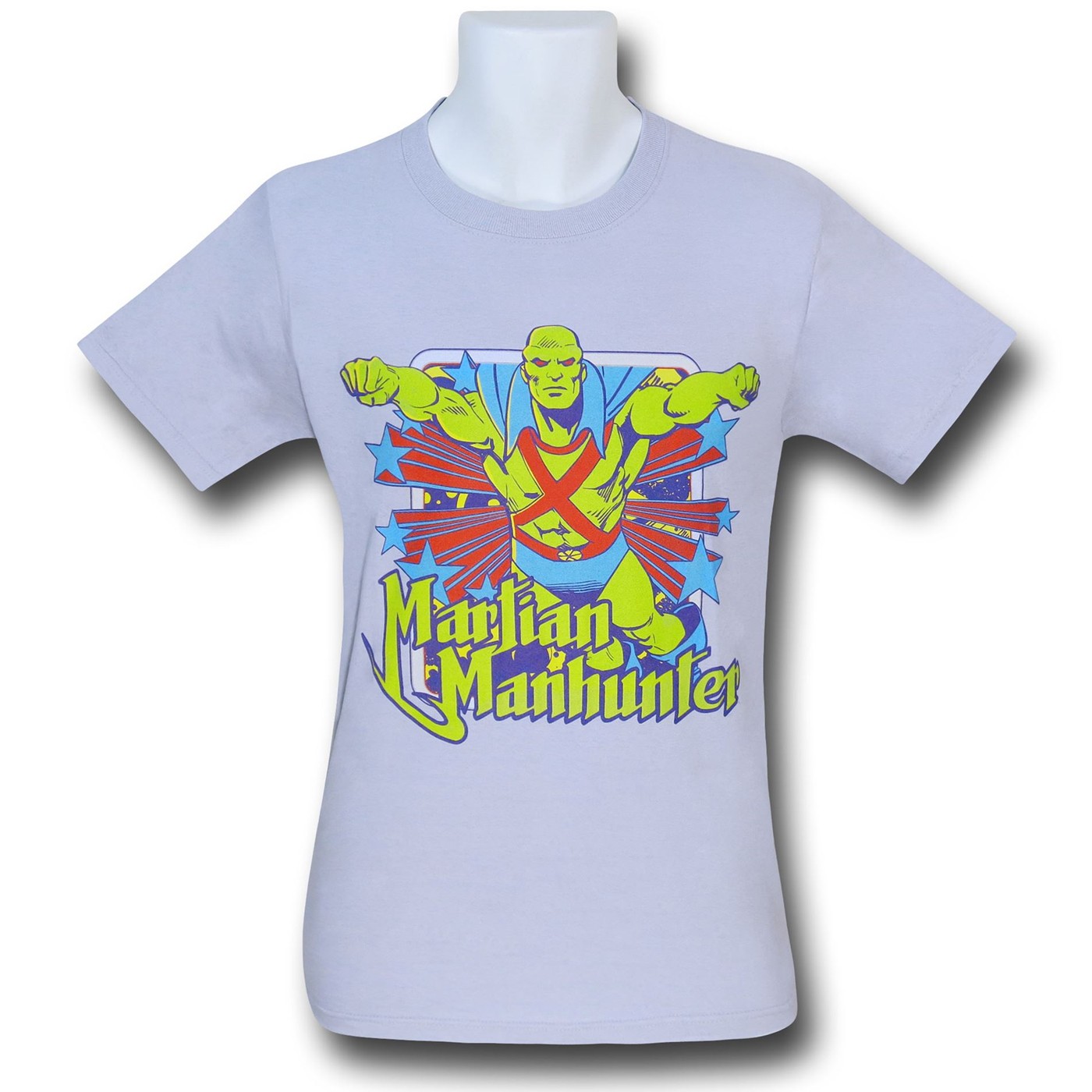 Martian Manhunter Stars Silver T-Shirt