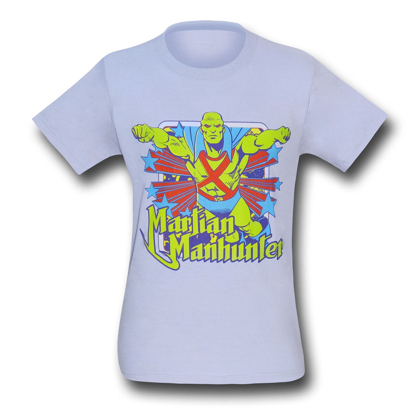 Martian Manhunter Stars Silver T-Shirt