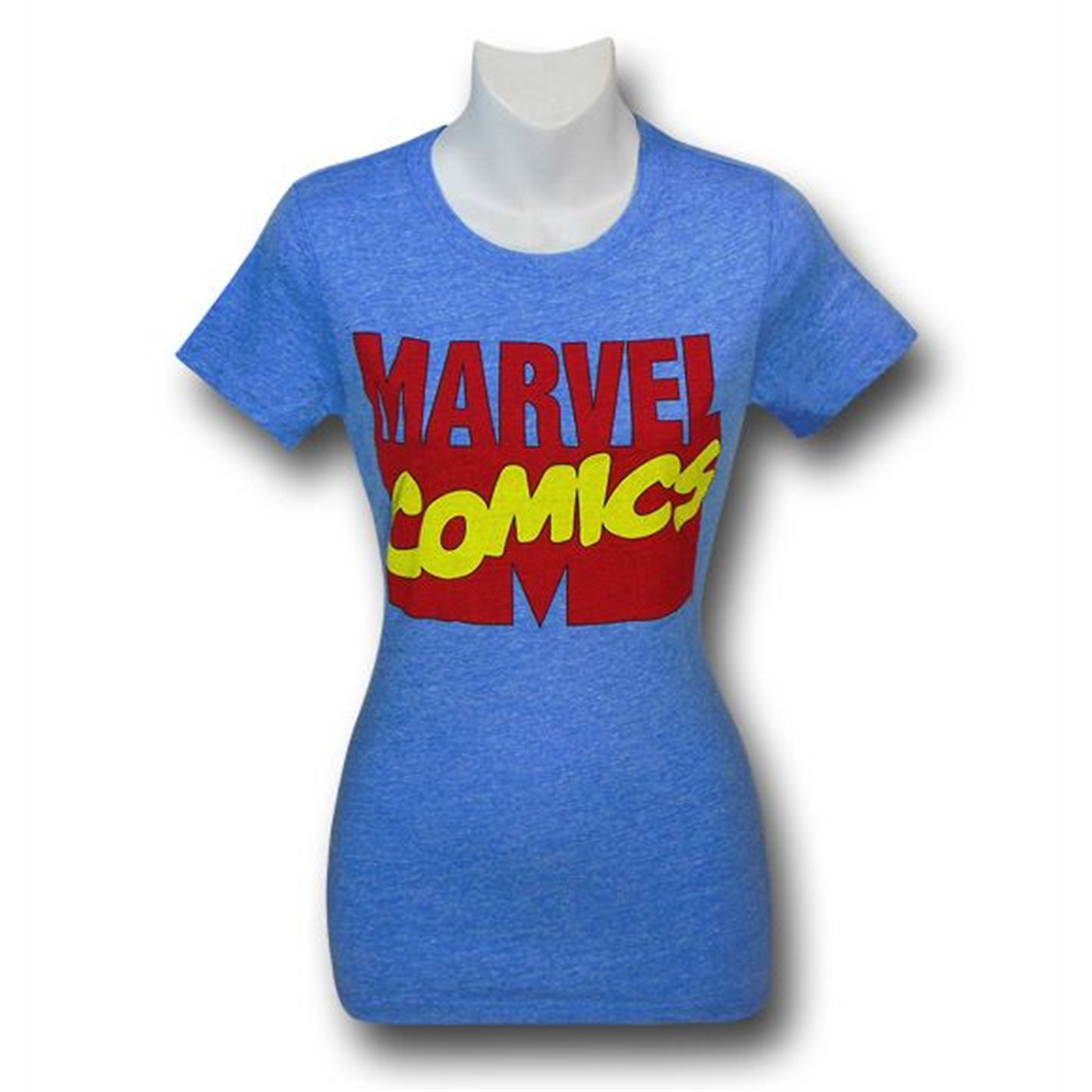 Marvel Comics Logo on Blue Women's TShirt