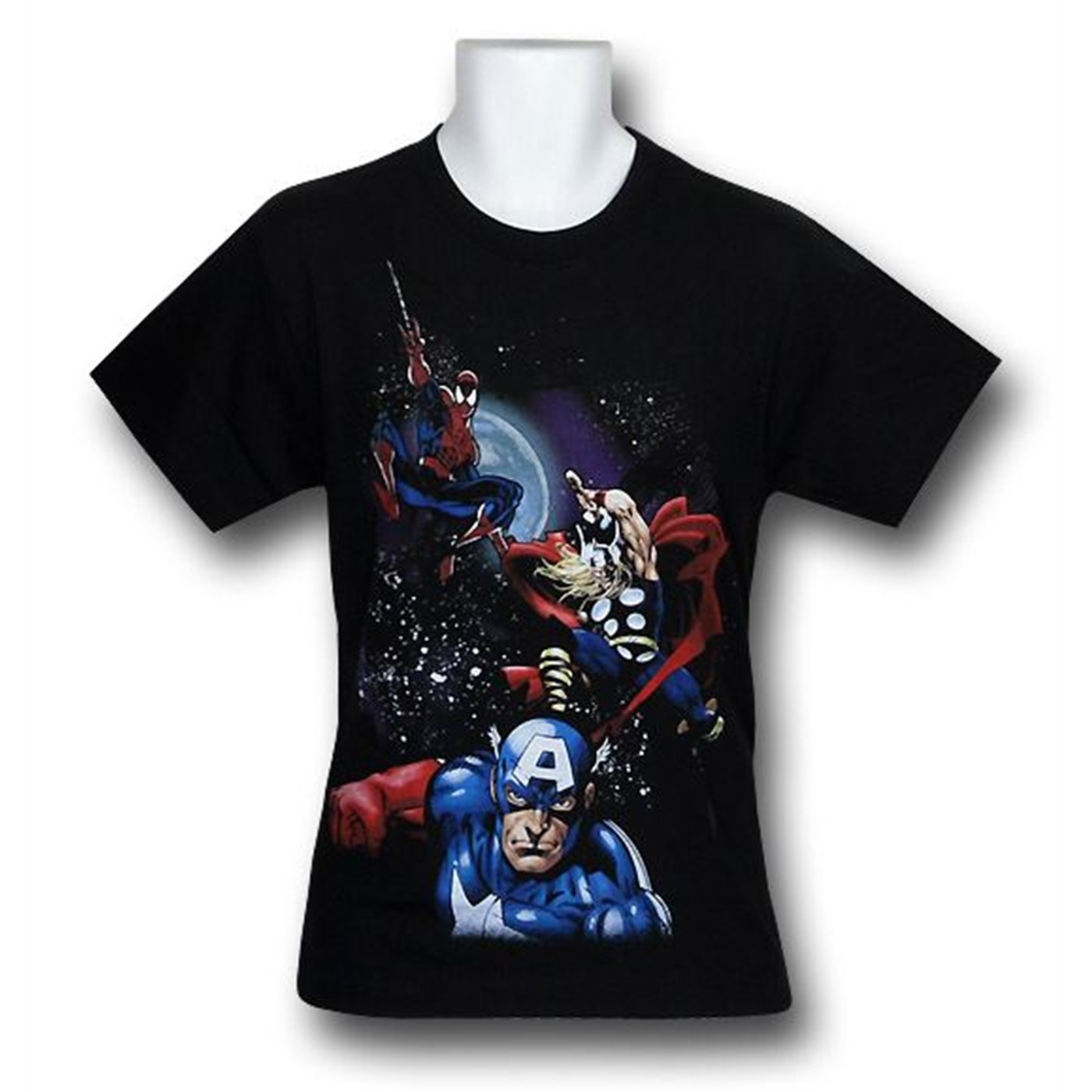 Marvel Youth Spidey, Cap, Thor T-Shirt