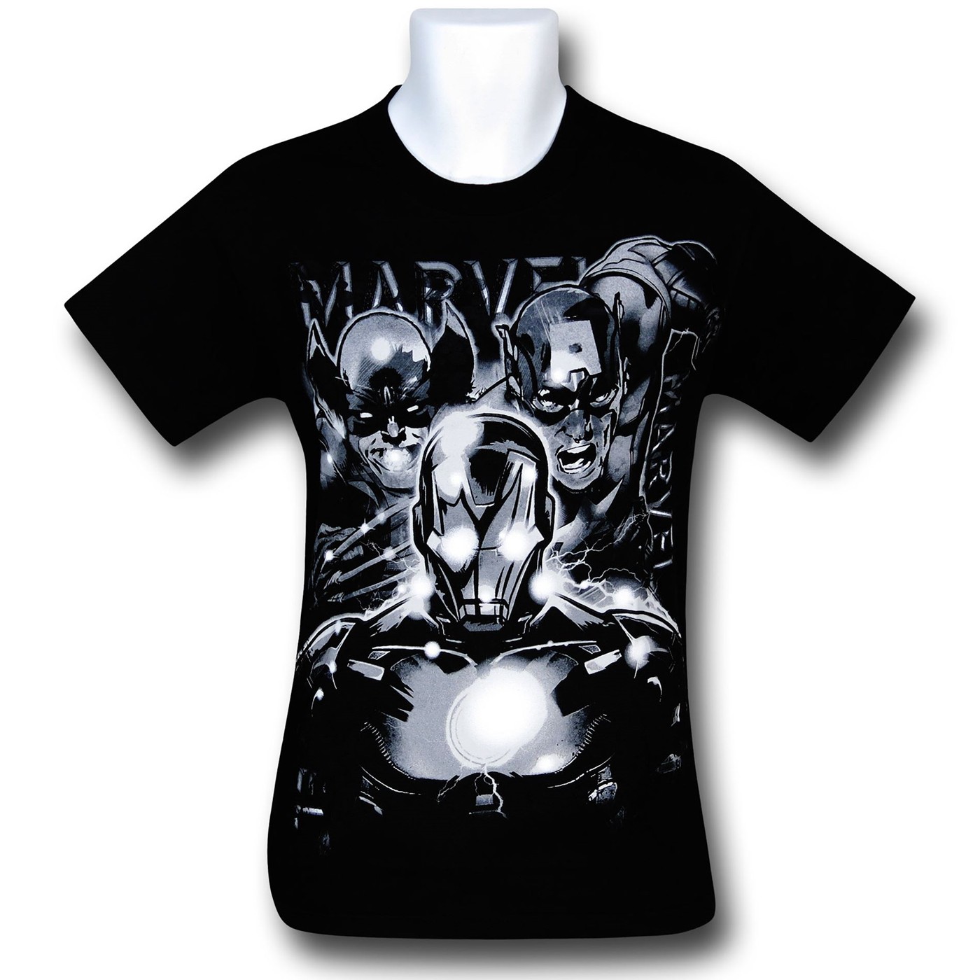 Marvel Heroic Trio Black T-Shirt