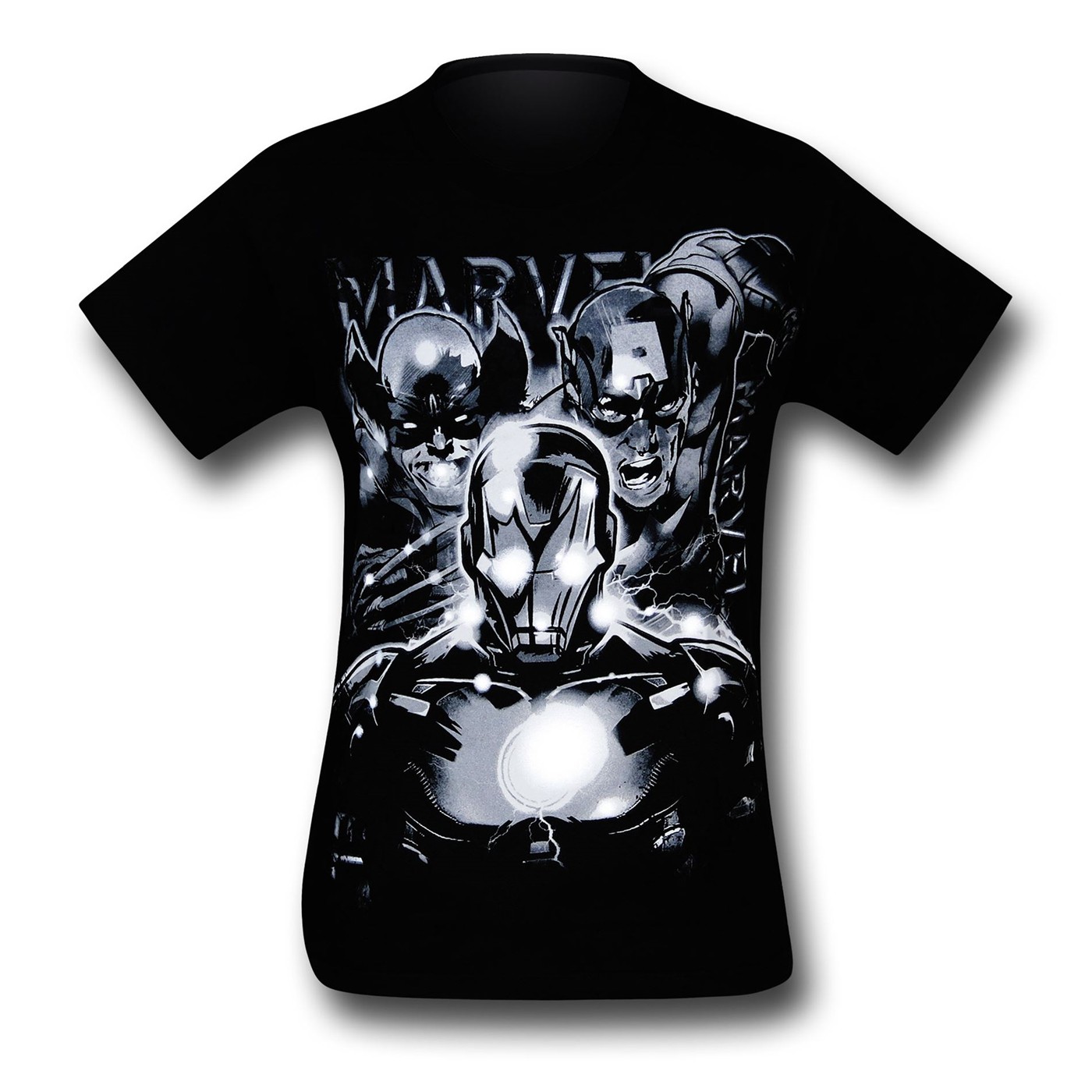 Marvel Heroic Trio Black T-Shirt