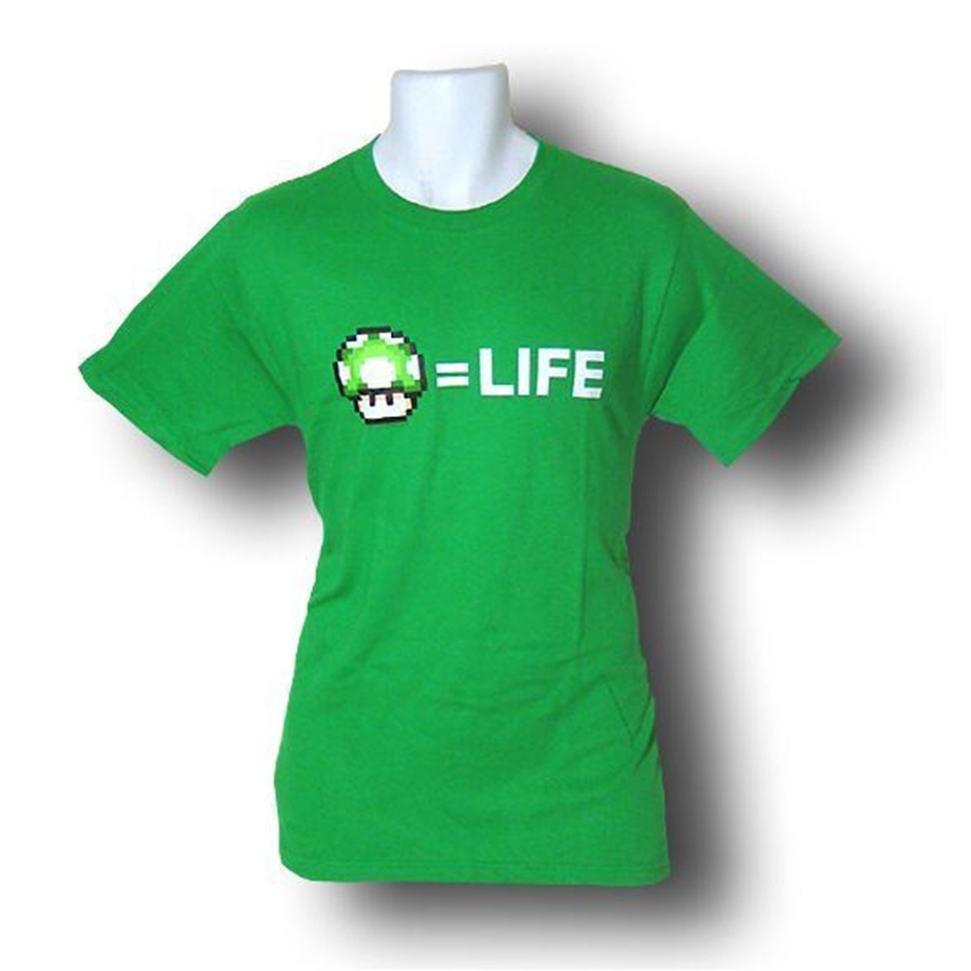 Nintendo Mushroom Equals Life Green T-Shirt