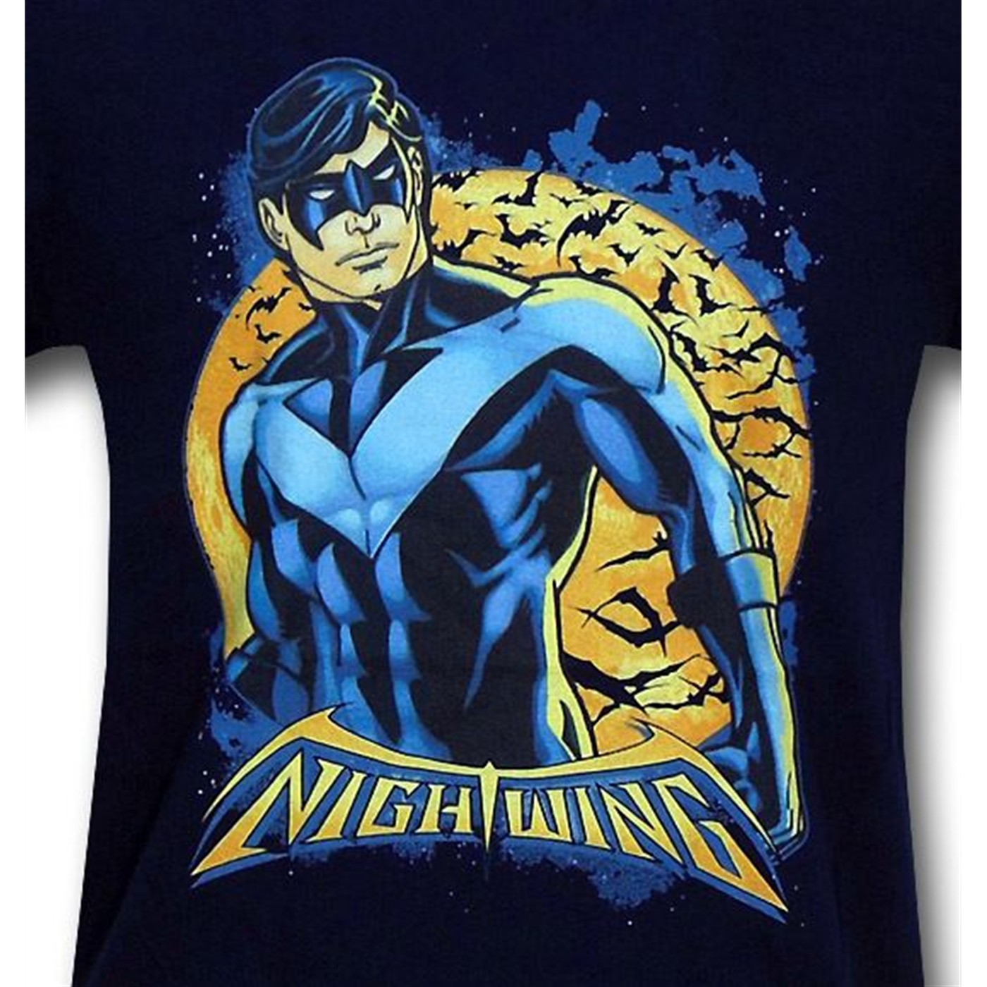 Nightwing Orange Moon Kids Navy T-Shirt