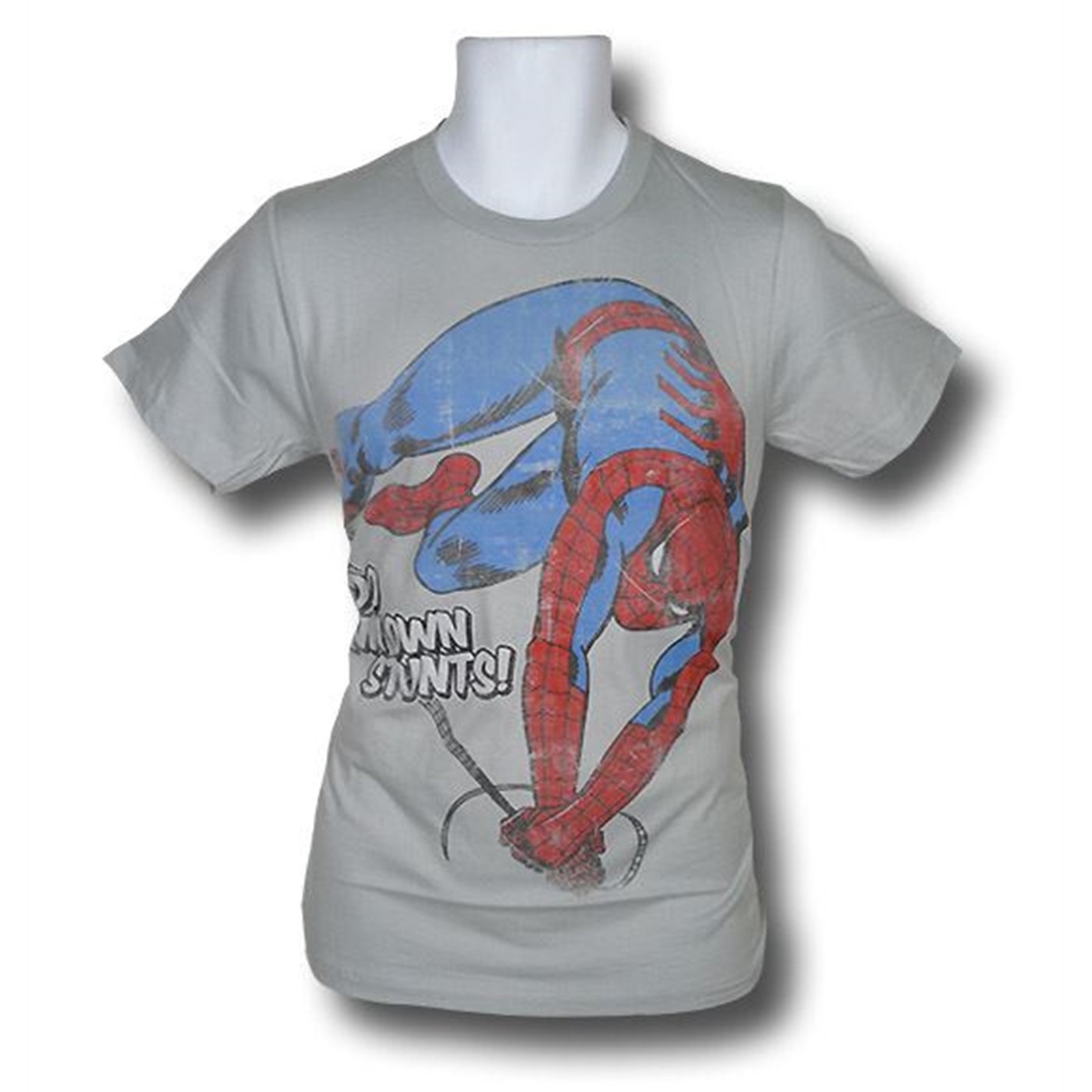 Spiderman Own Stunts Silver T-Shirt