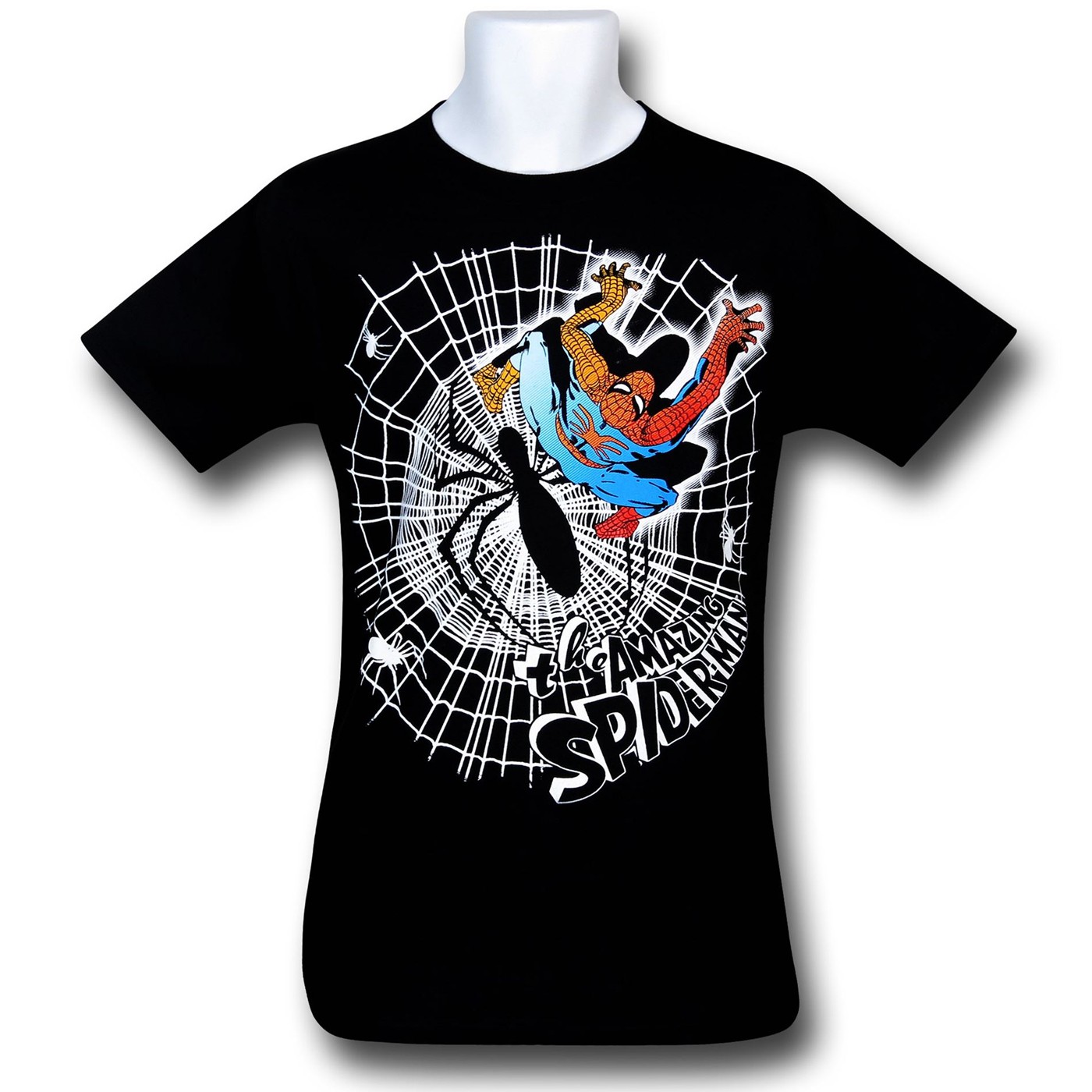 Spiderman Spider's Web Black T-Shirt