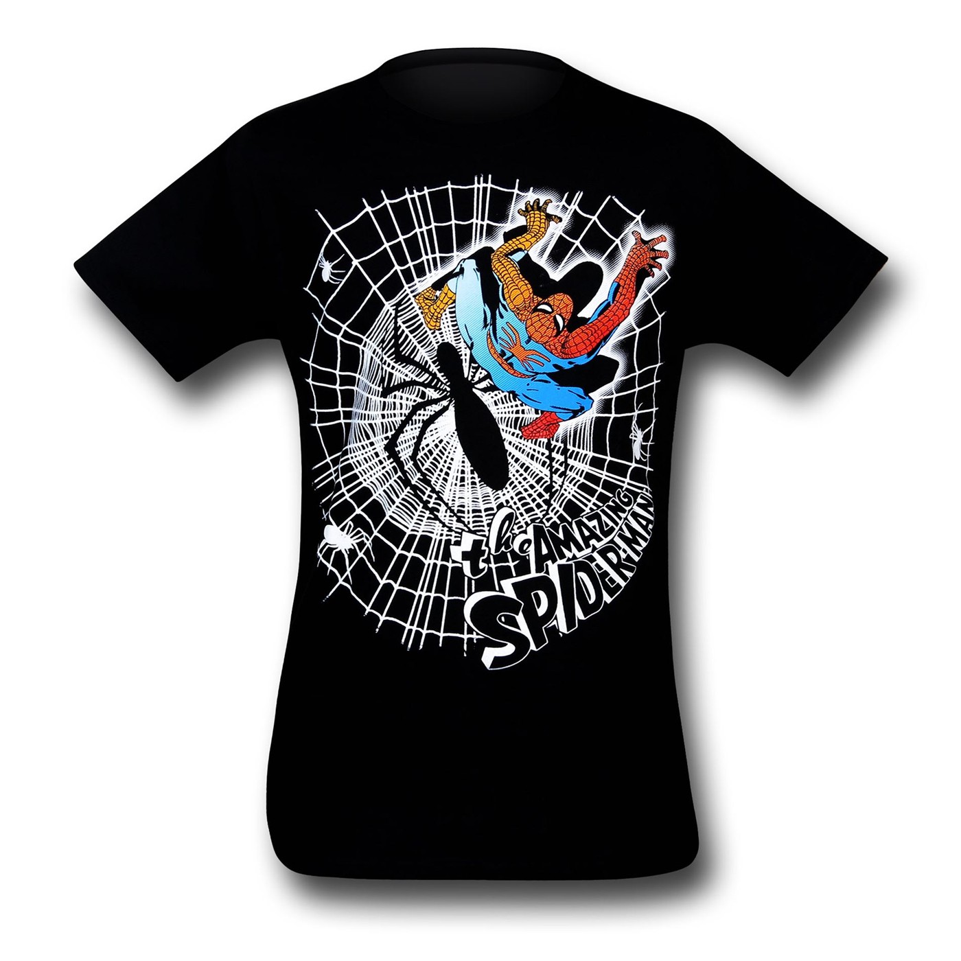 Spiderman Spider's Web Black T-Shirt